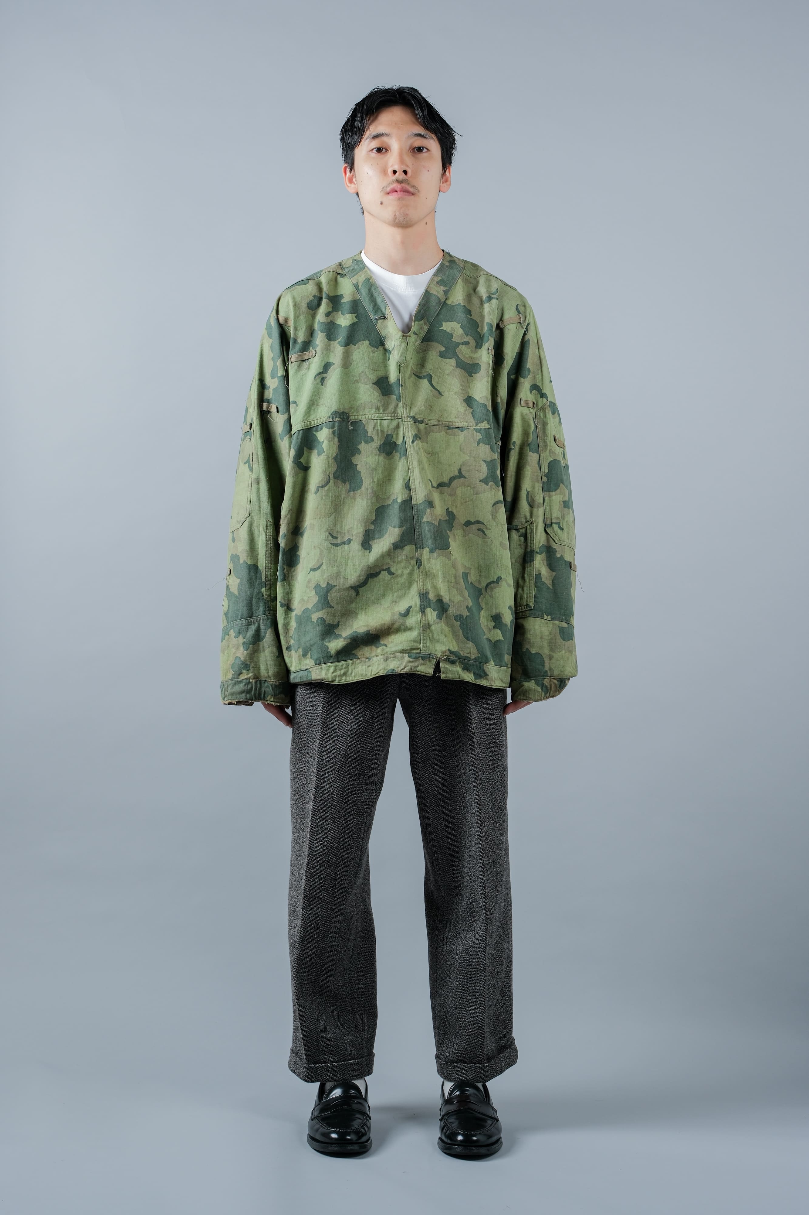 【~50's】Czechoslovakian Army Clouds Camouflage Reversible Smock "Modified"