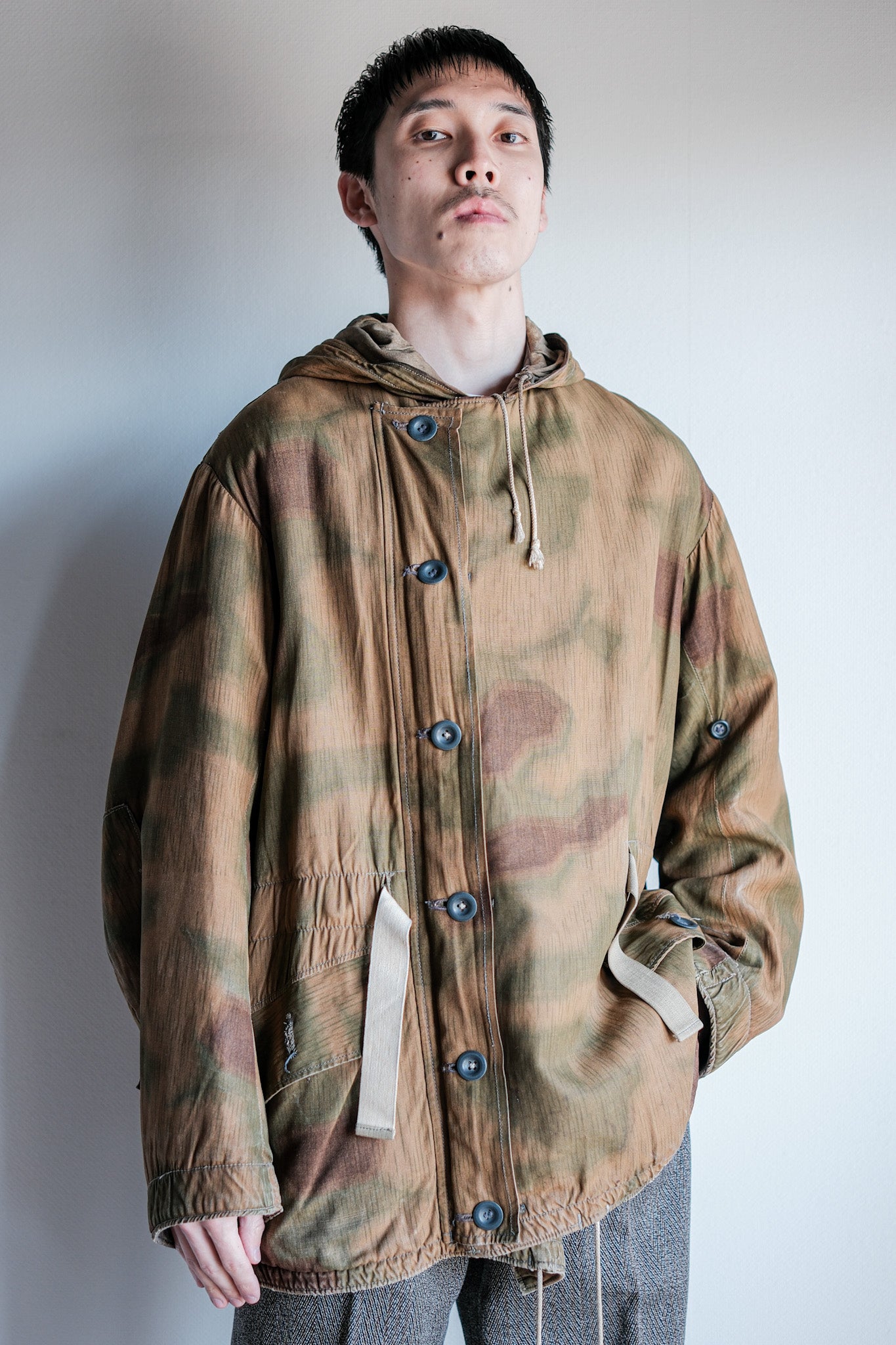 【~40's】WWⅡ German Army Sumpftarnmuster 44 Camouflage 43 Pattern Winter Parka "Wehrmacht"