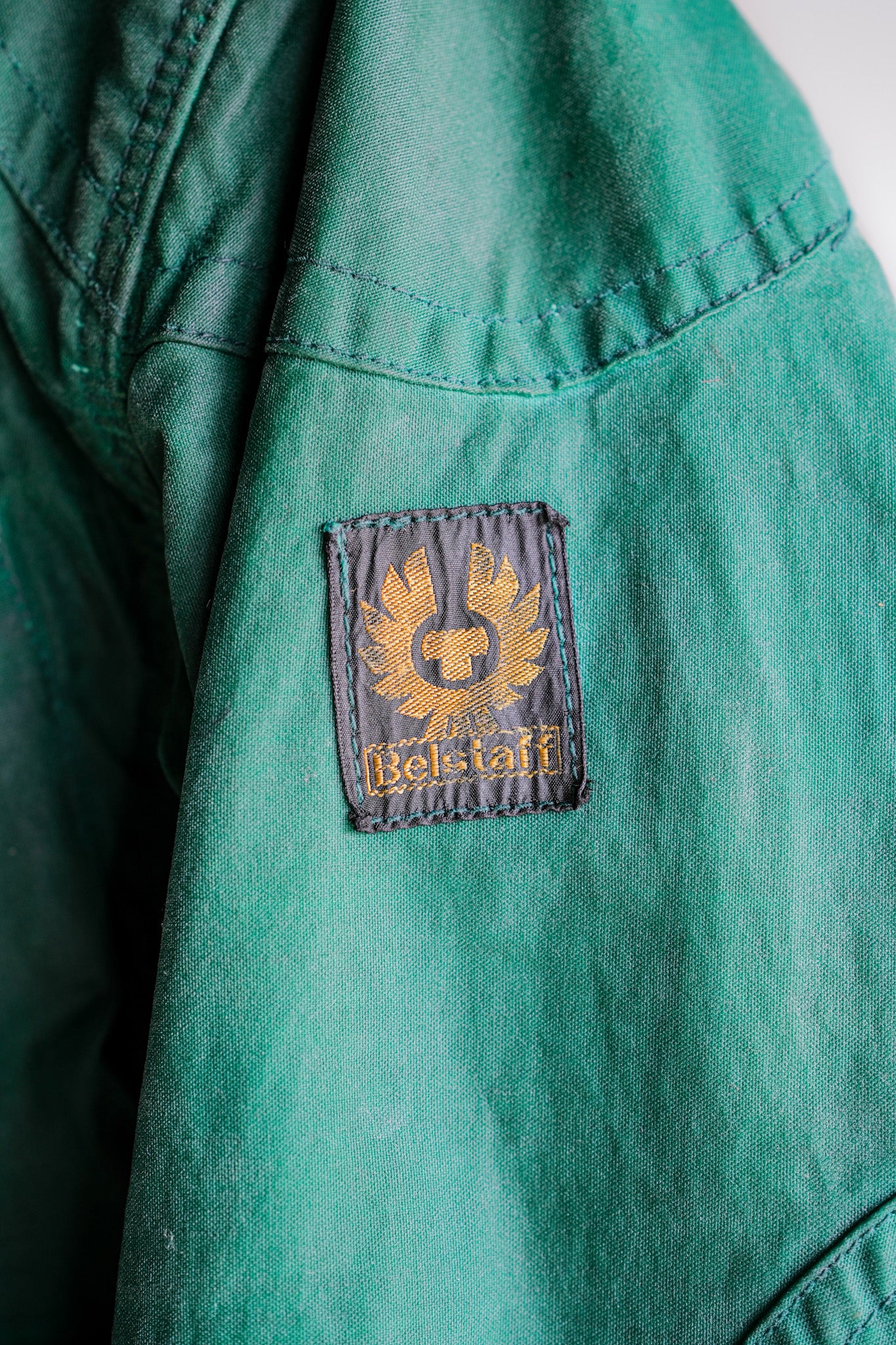 【~60's】Vintage Belstaff Green Waxed Jacket Size.38 "TRIALMASTER"