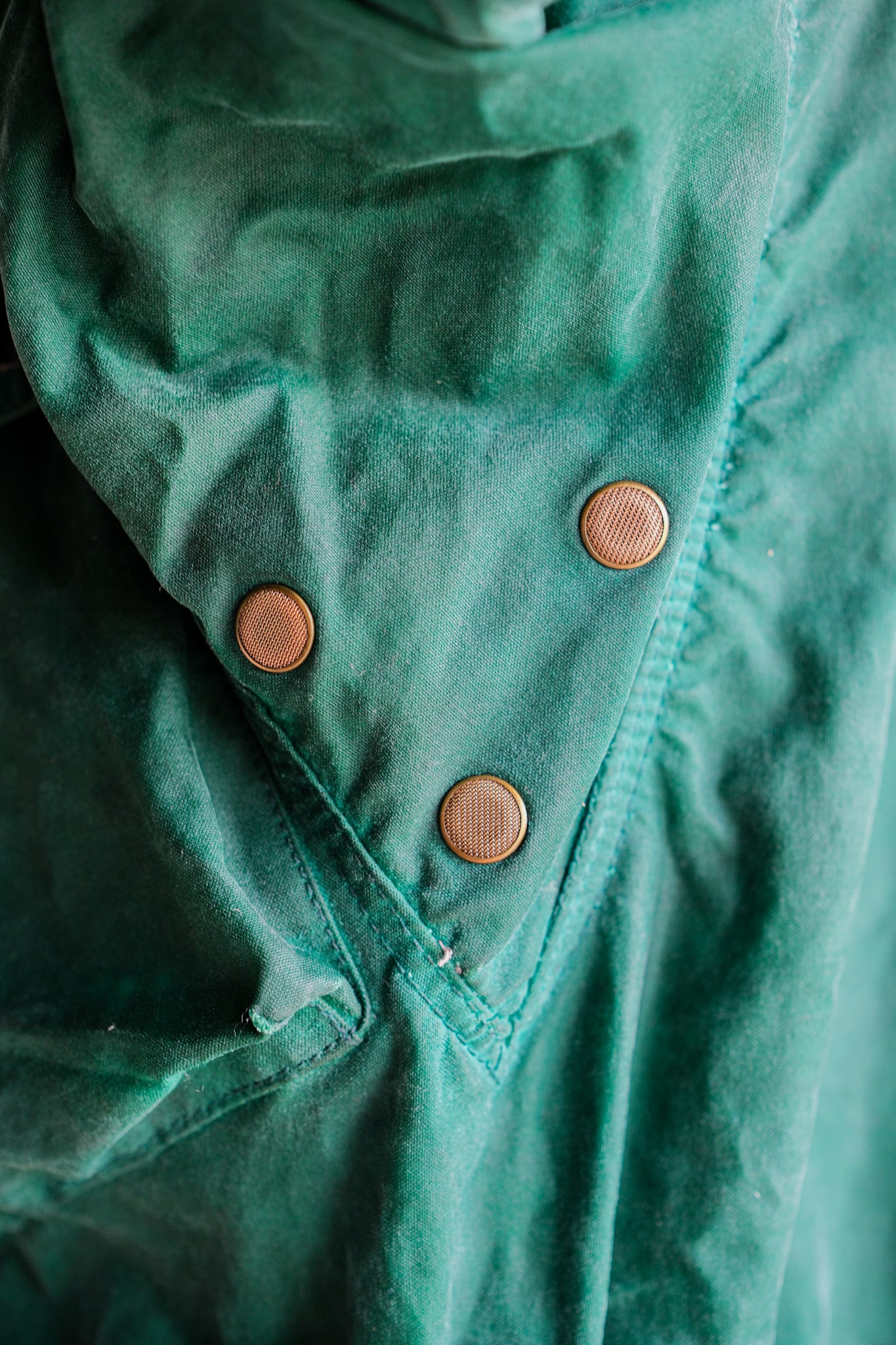 【~60's】Vintage Belstaff Green Waxed Jacket Size.38 "TRIALMASTER"