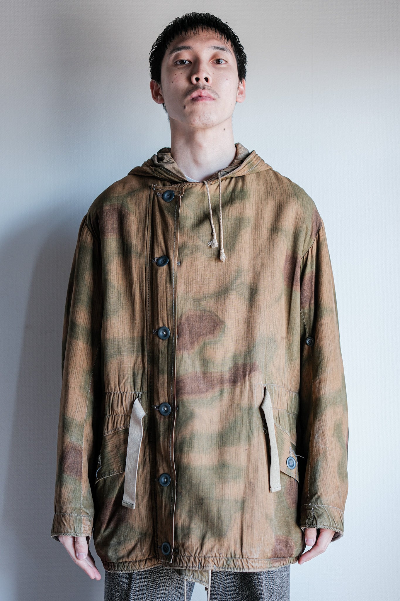 【~40's】WWⅡ German Army Sumpftarnmuster 44 Camouflage 43 Pattern Winter Parka "Wehrmacht"