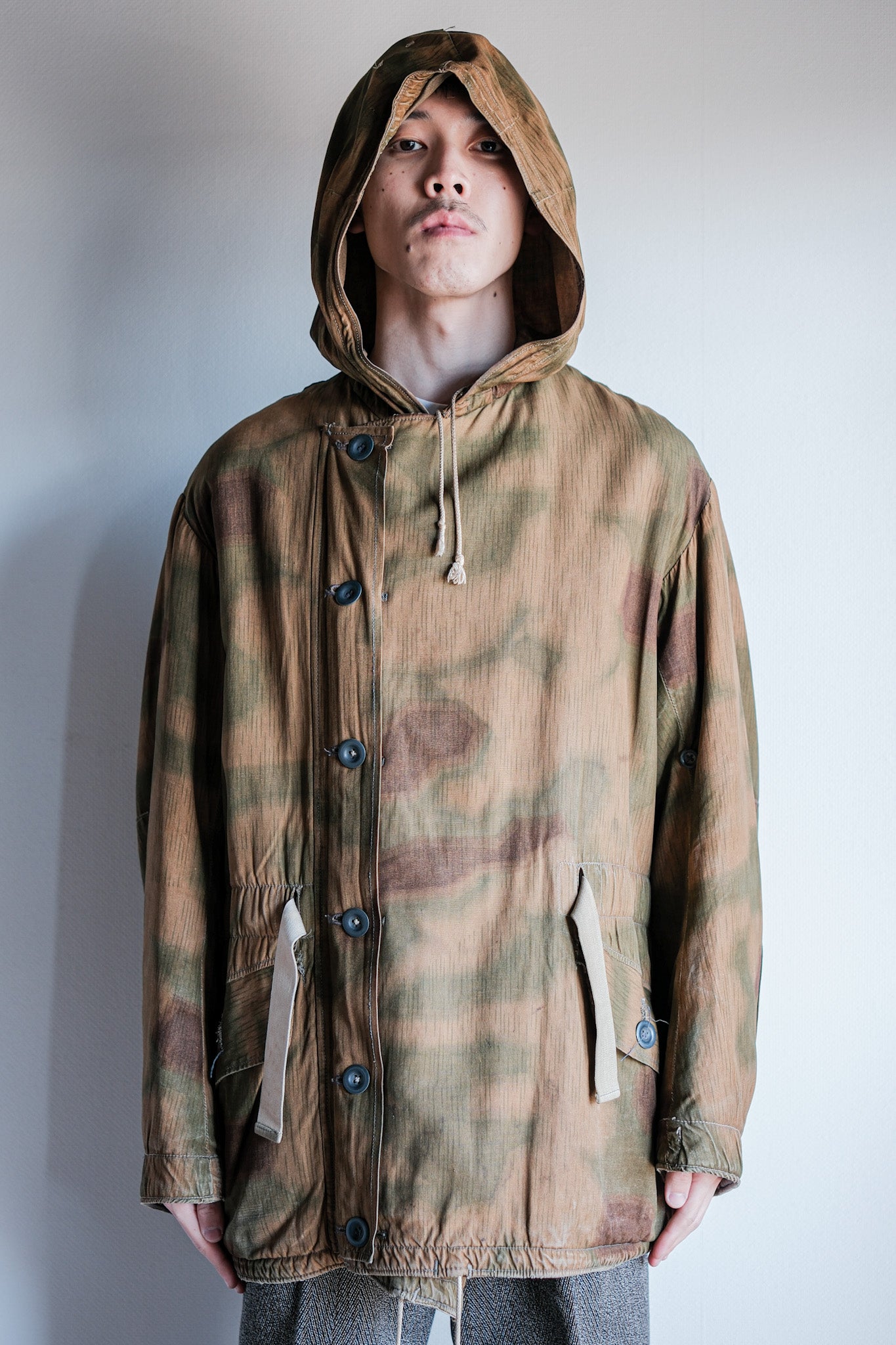 【~40's】WWⅡ German Army Sumpftarnmuster 44 Camouflage 43 Pattern Winter Parka "Wehrmacht"