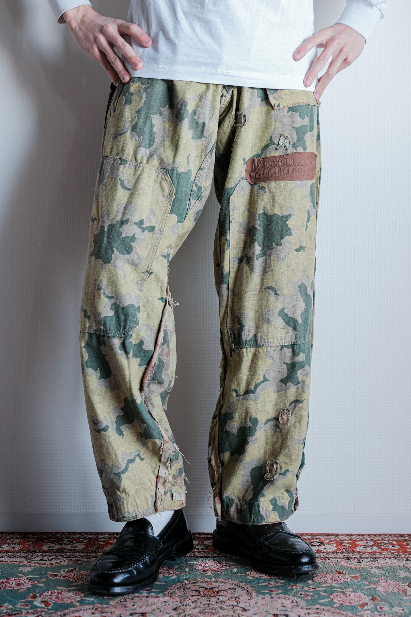 【~50's】Czechoslovakian Army Clouds Camouflage Reversible Trousers "Modified"