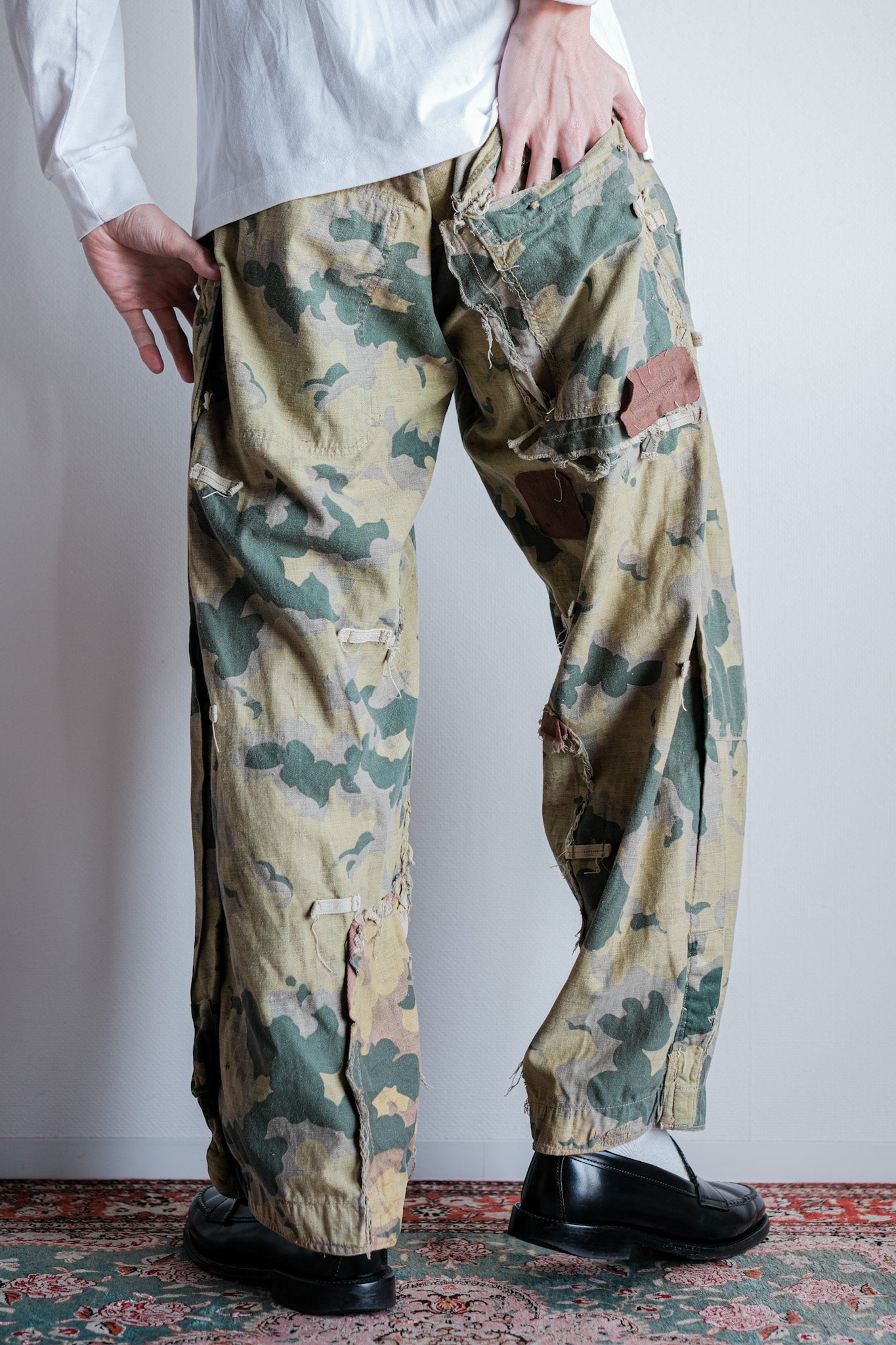 【~50's】Czechoslovakian Army Clouds Camouflage Reversible Trousers "Modified"