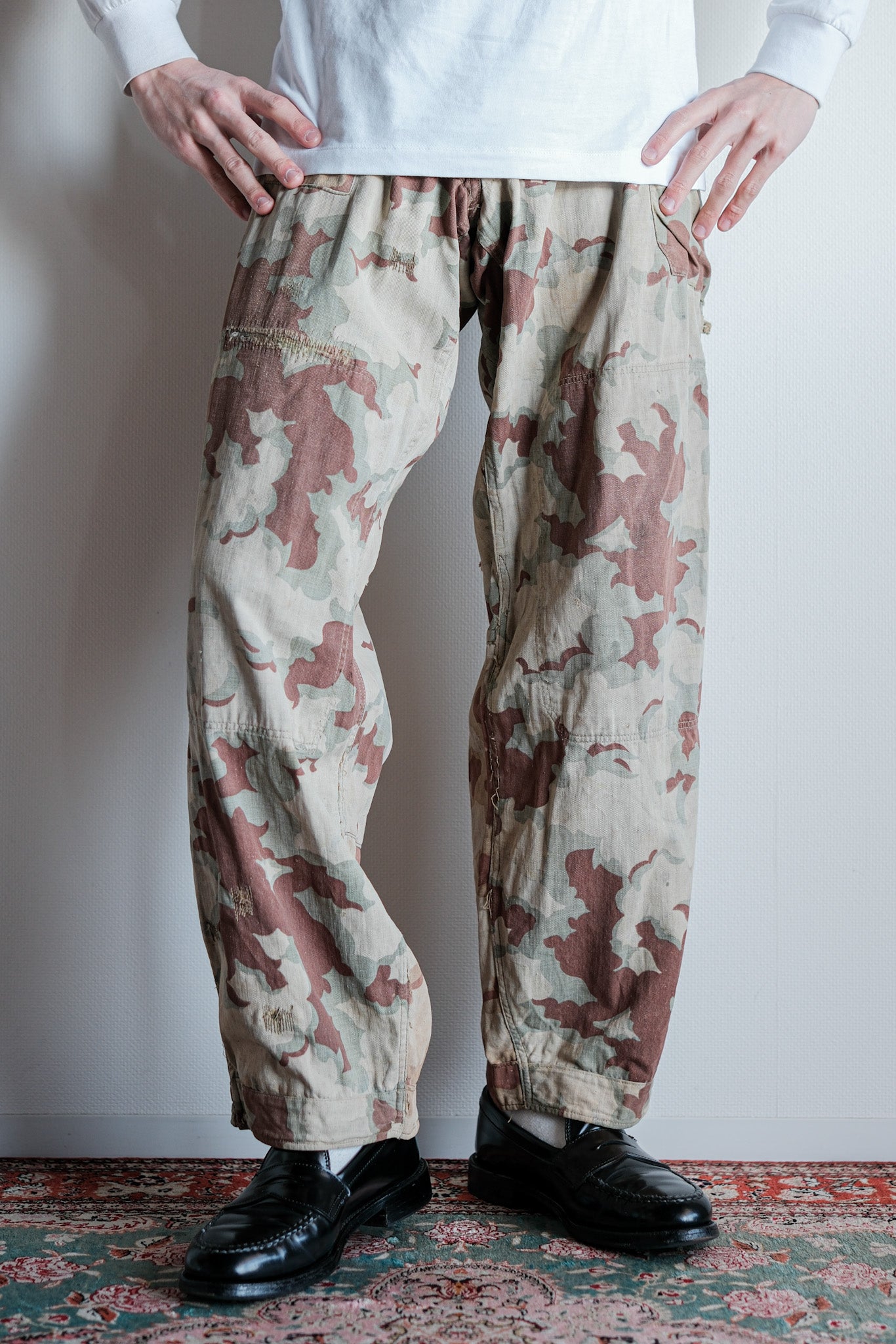 【~50's】Czechoslovakian Army Clouds Camouflage Reversible Trousers "Modified"
