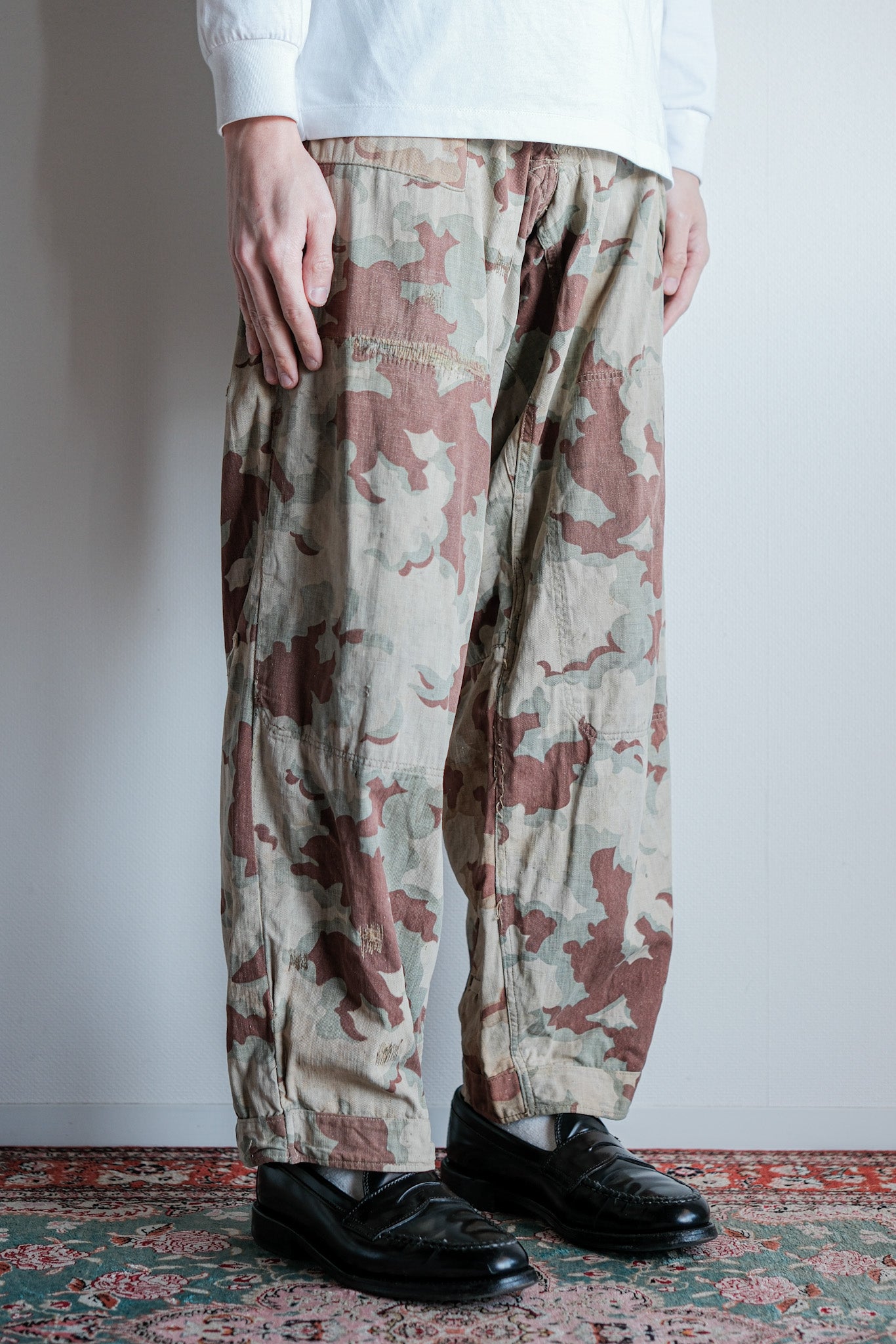 【~50's】Czechoslovakian Army Clouds Camouflage Reversible Trousers "Modified"