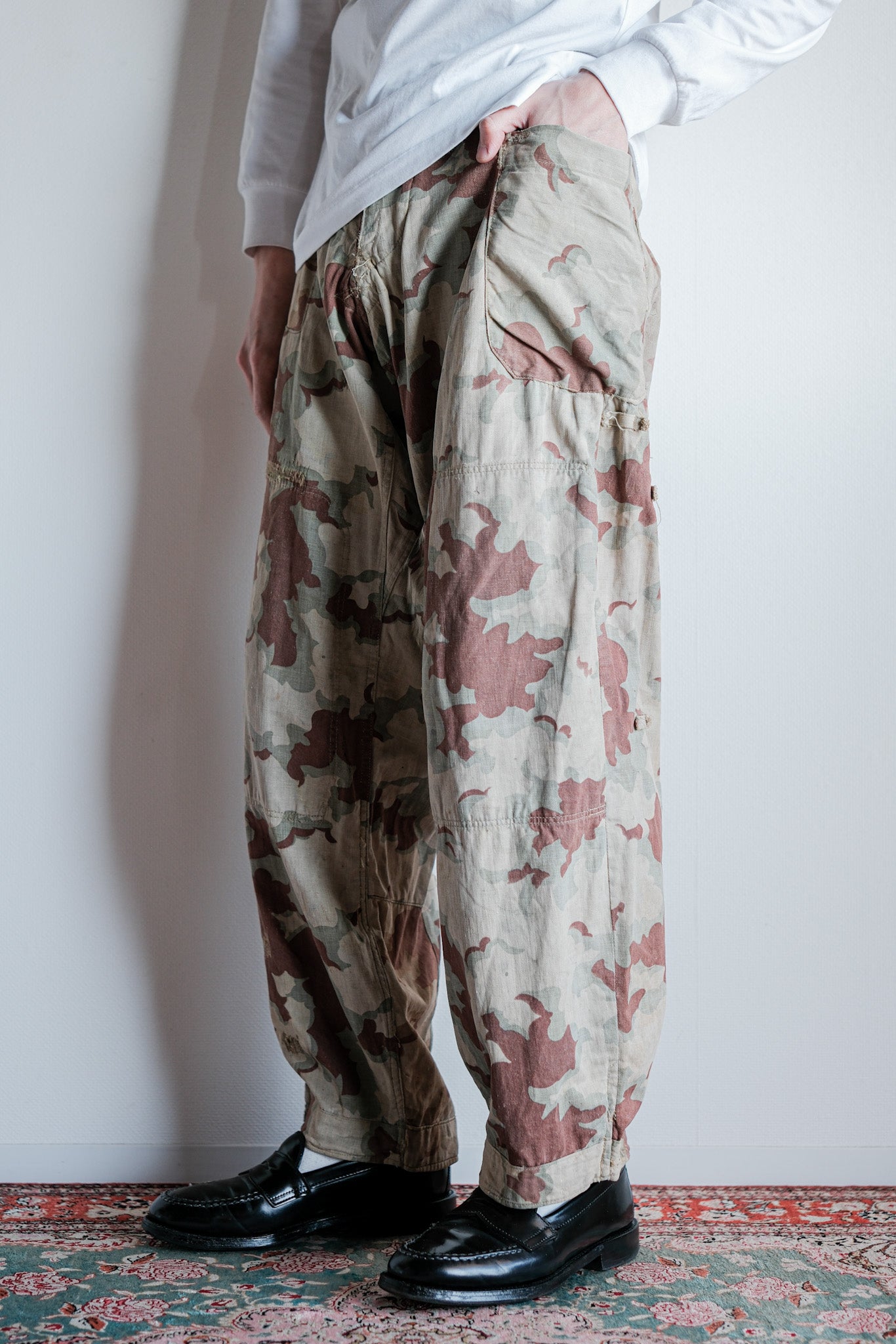 【~50's】Czechoslovakian Army Clouds Camouflage Reversible Trousers "Modified"