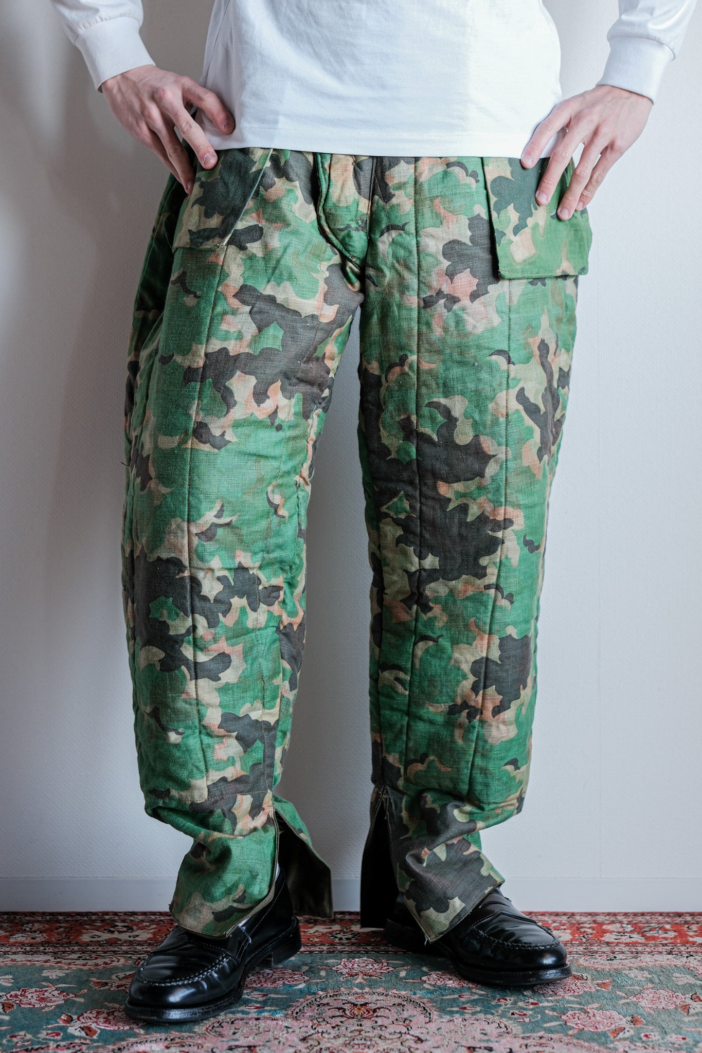 【~50's】Czechoslovakian Air Force Dubaky Camouflage Reversible Trousers Size.2B "Dead Stock"