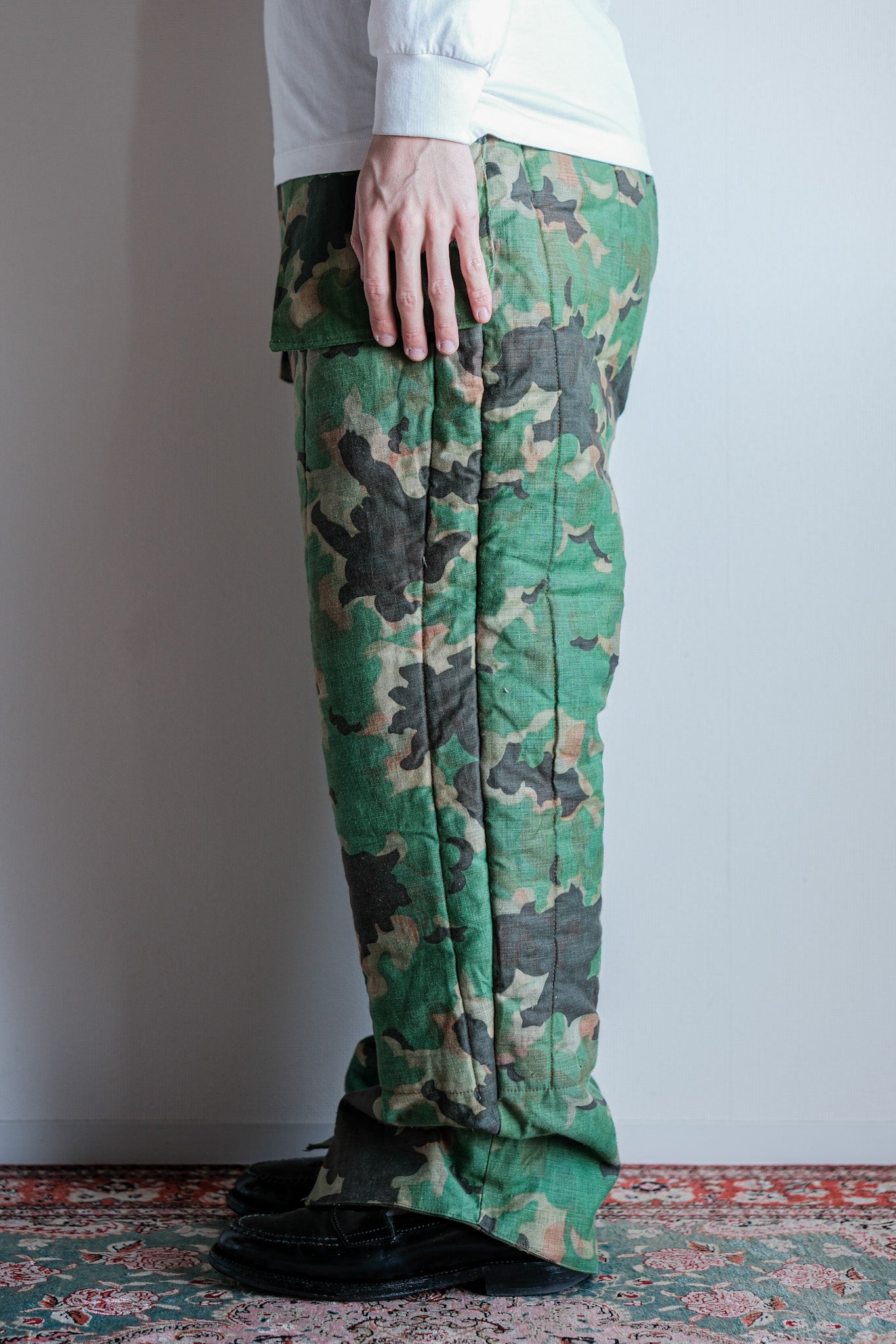 【~50's】Czechoslovakian Air Force Dubaky Camouflage Reversible Trousers Size.2B "Dead Stock"
