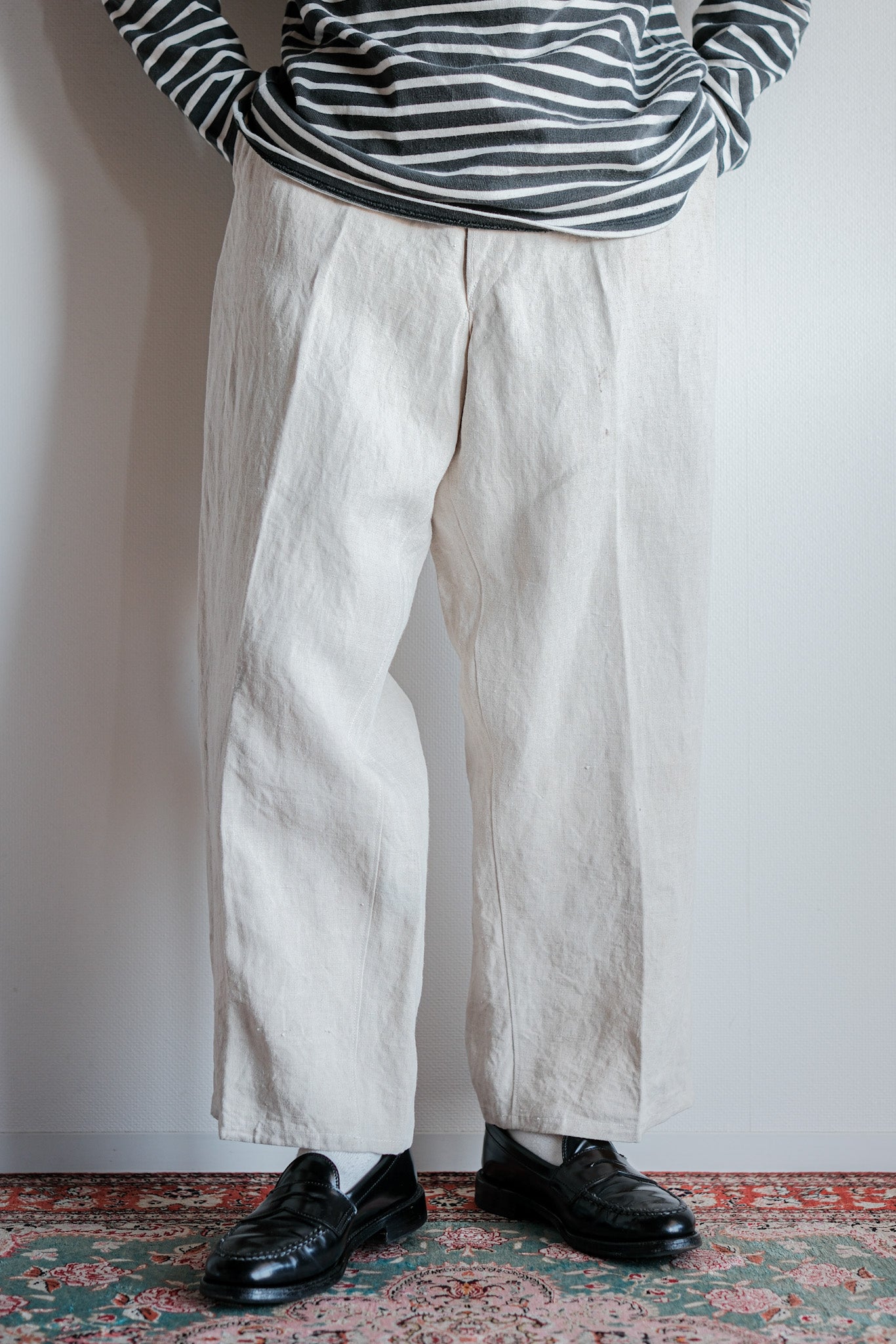 【~40's】WWⅡ German Navy Linen Bespoke Trousers "Kriegsmarine"