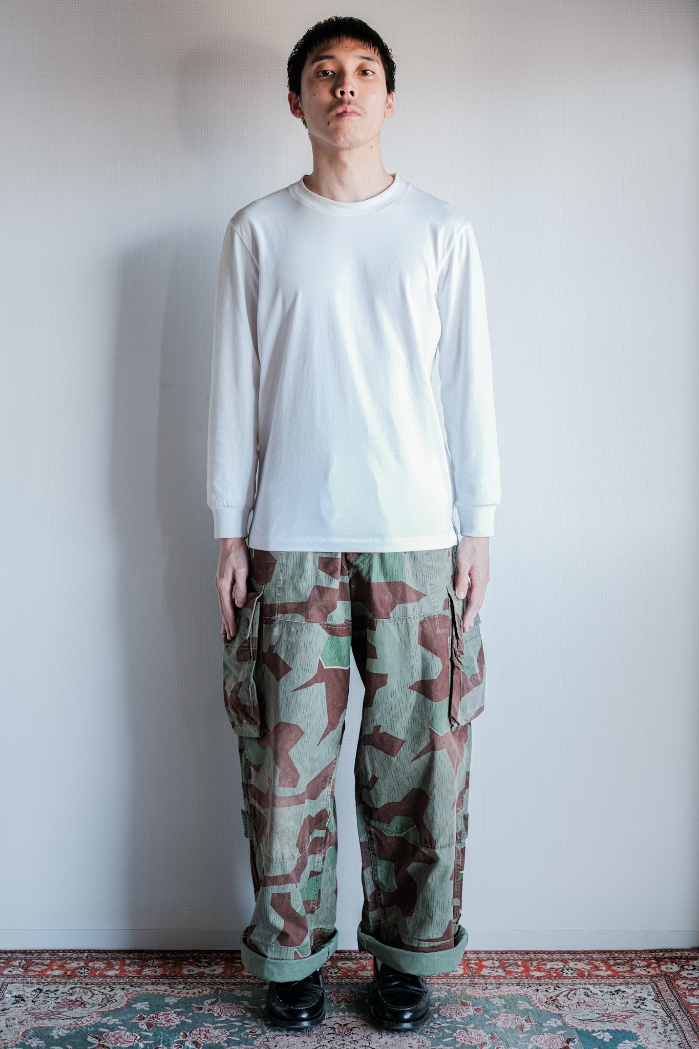 【~50's】German Army Splinter Camouflage Paratrooper Trousers Size.177-100