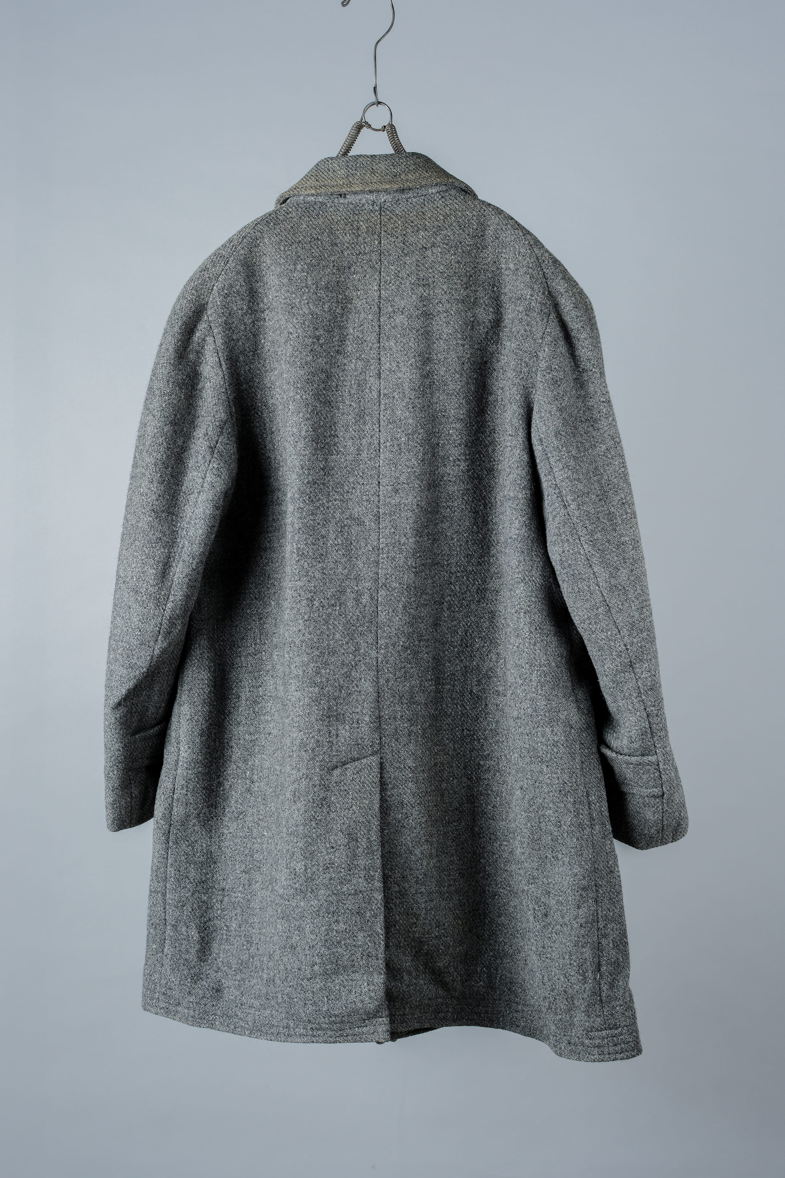 【~80's】Vintage Burberrys Saddle Shoulder Wool Balmacaan Coat Size.50RL "HARRIS TWEED" "Modified"