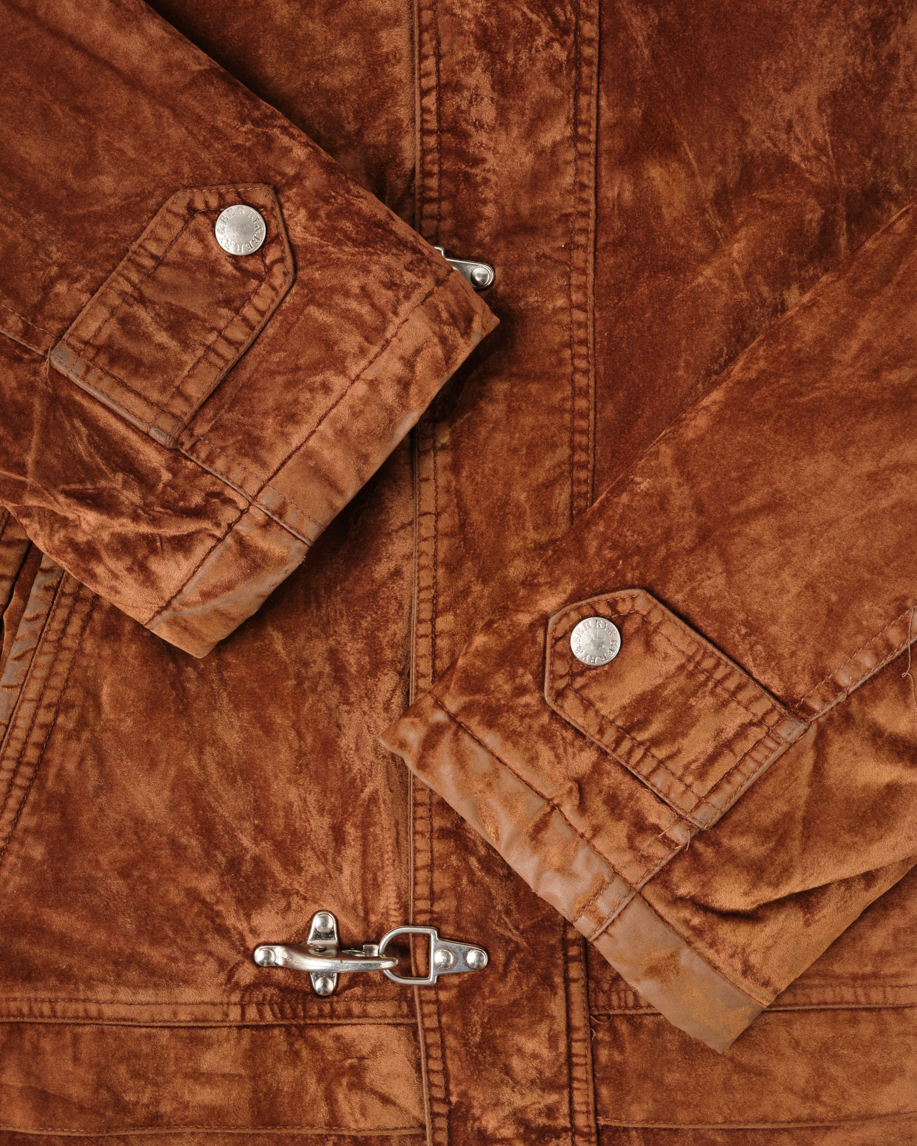 【~80's】Italian Vintage Brown Velvet Fireman Jacket Size.L "BERRY&BERRY"
