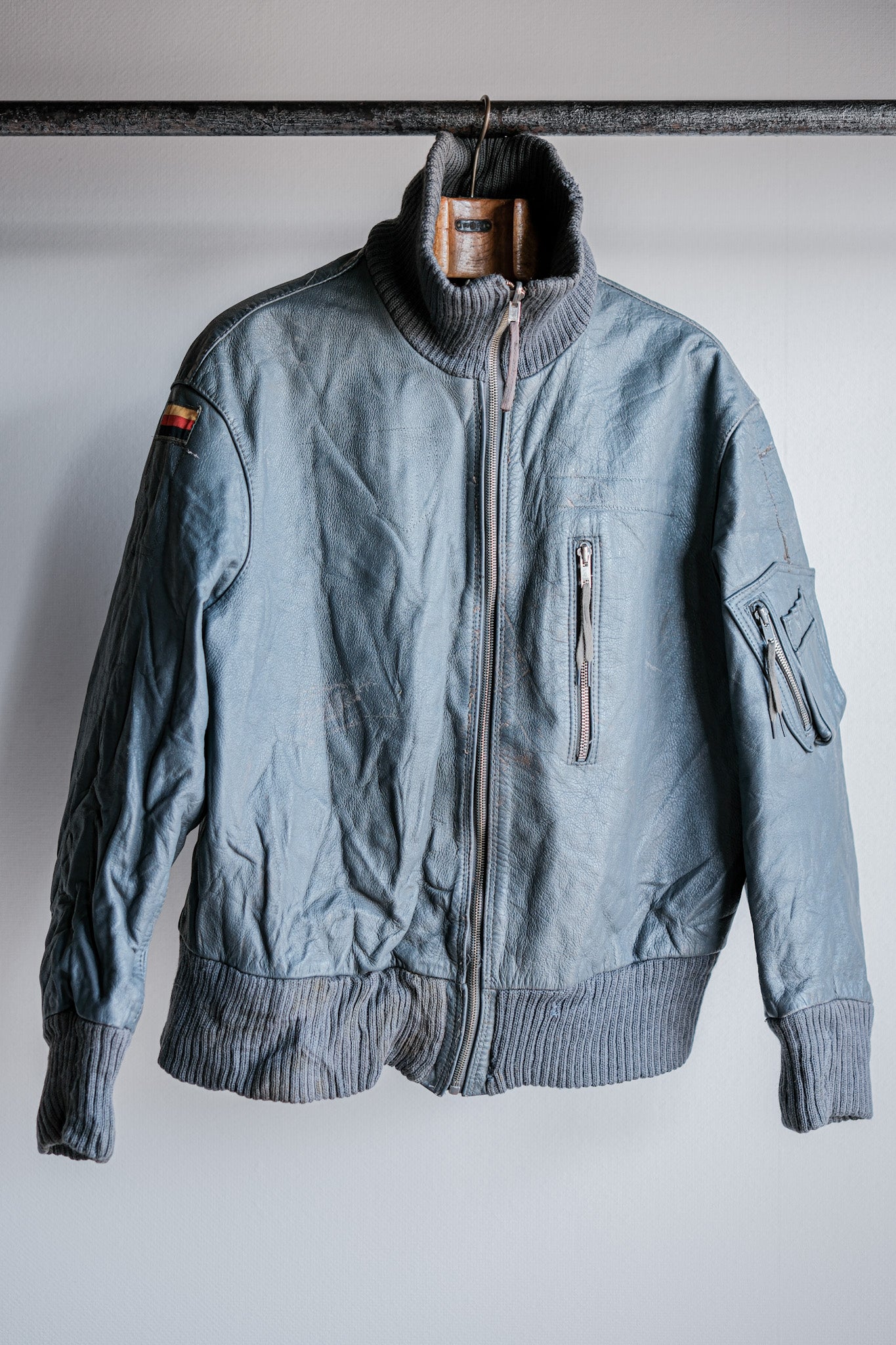 【~70’s】West German Air Force Pilot Leather Jacket Size.170/100