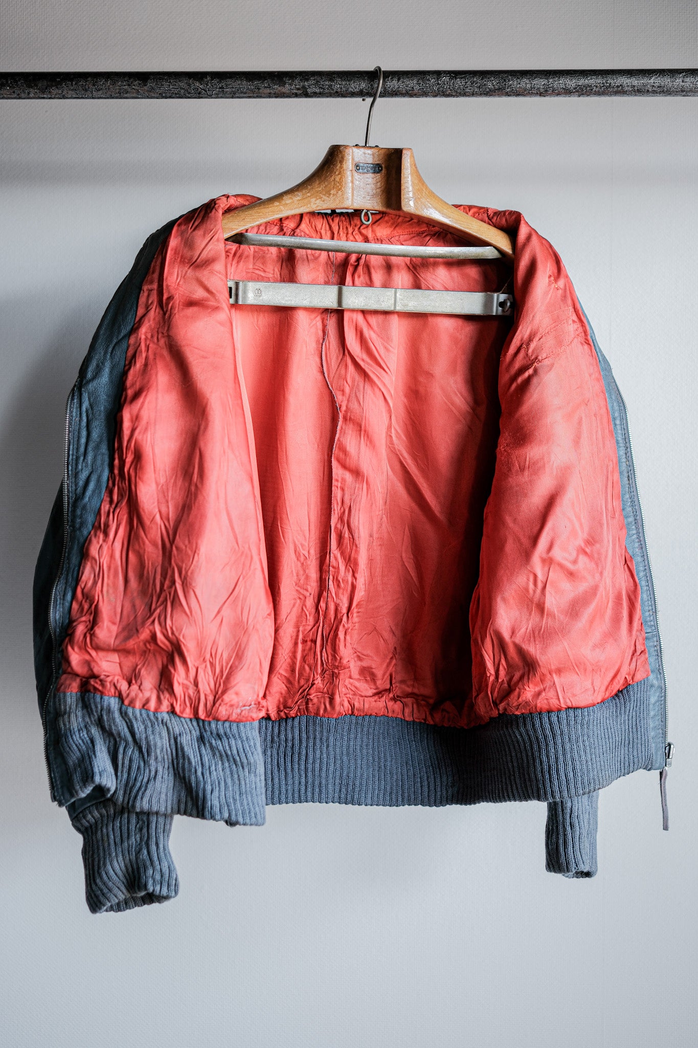 【~70’s】West German Air Force Pilot Leather Jacket Size.170/100
