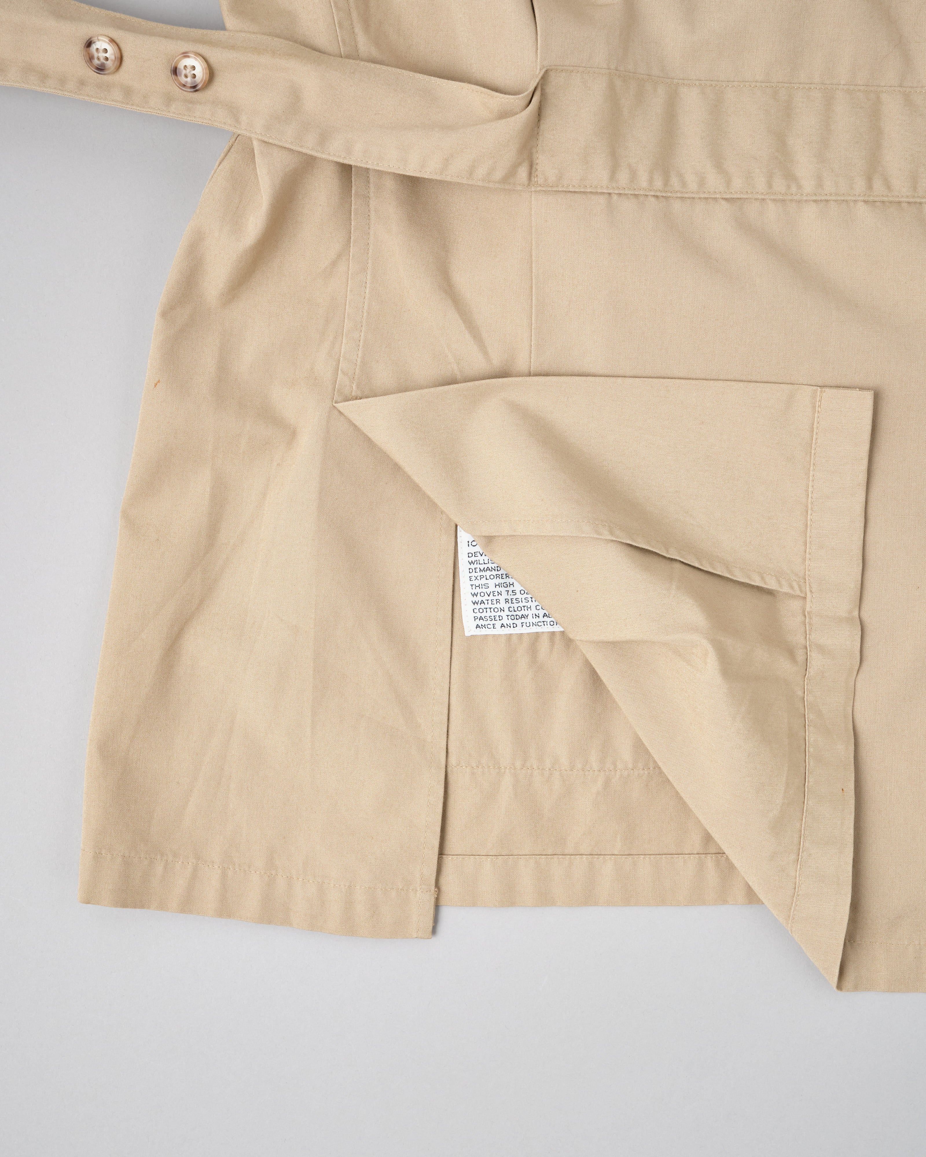 【~80's】Vintage Willis&Geiger Bush Poplin Safari Jacket Size.42 "Made in U.S.A."