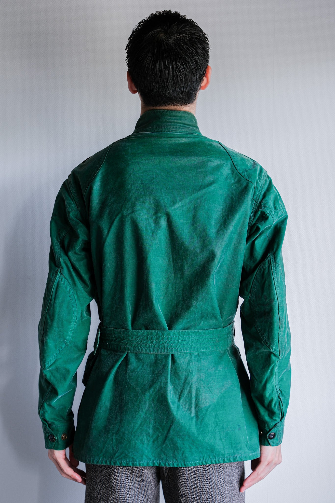【~60's】Vintage Belstaff Green Waxed Jacket Size.38 "TRIALMASTER"
