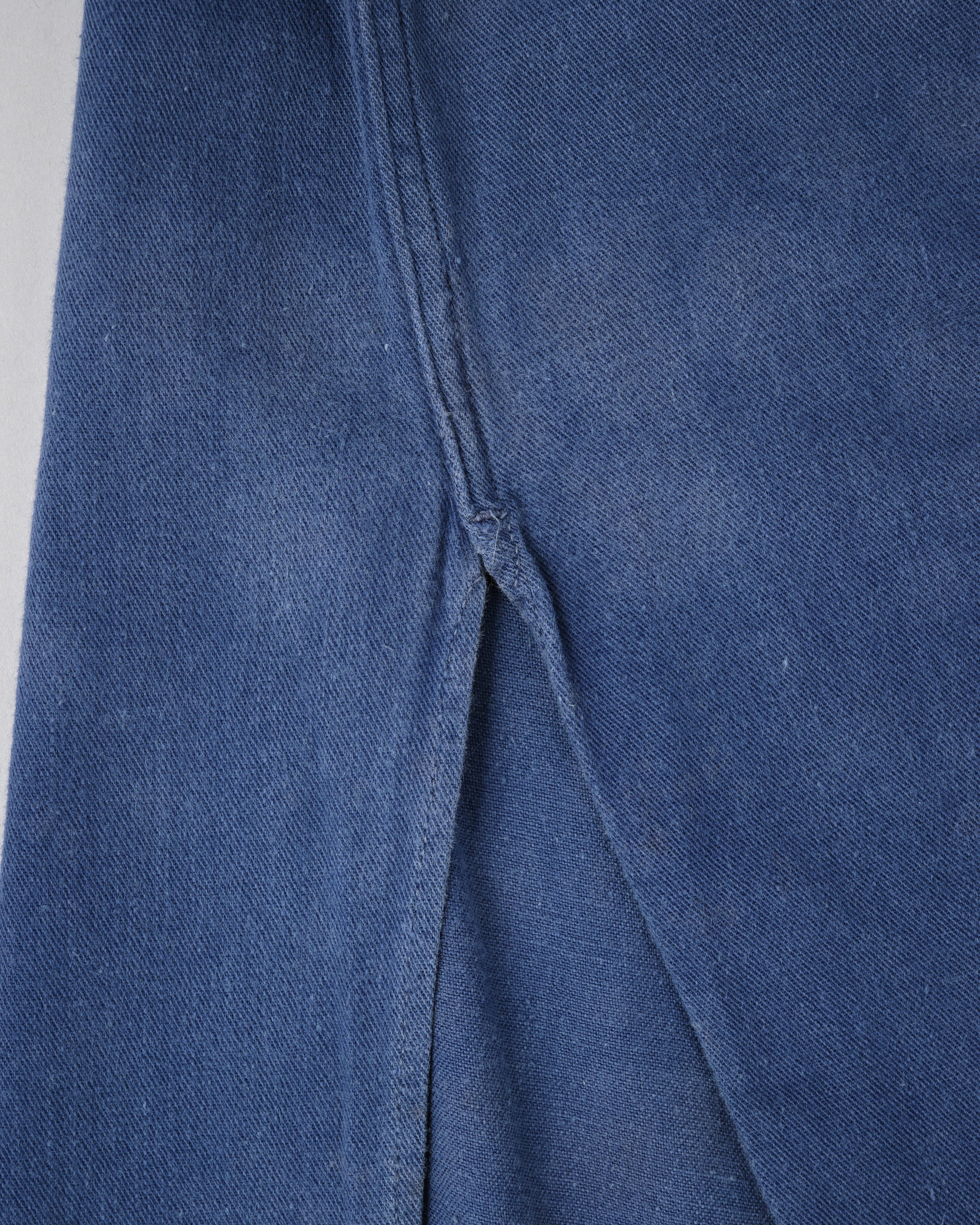 【~50’s】French Vintage Blue Cotton Twill Grandpa Shirt Size.41 "Adolphe Lafont"