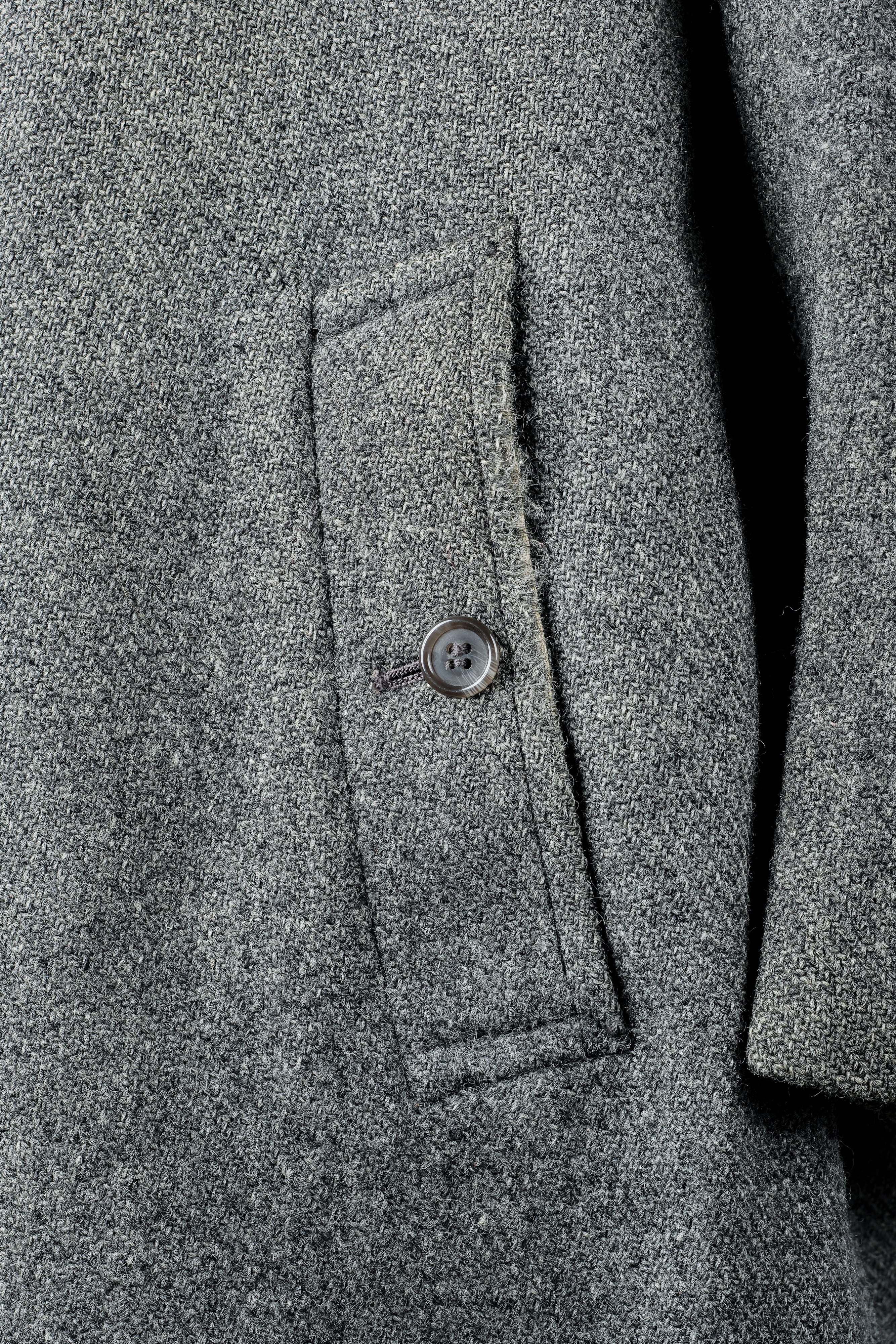 【~80's】Vintage Burberrys Saddle Shoulder Wool Balmacaan Coat Size.50RL "HARRIS TWEED" "Modified"