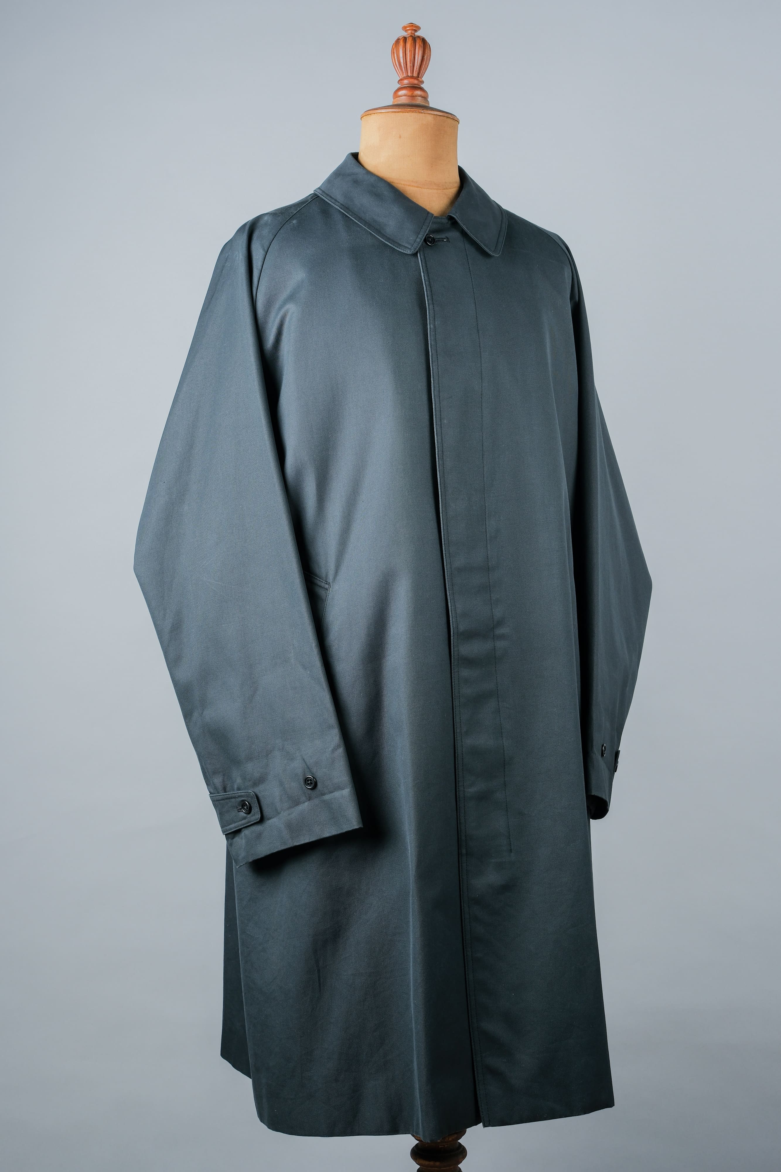 【~60's】Vintage Aquascutum Single Raglan Balmacaan Coat C100 Size.44REG "Aqua 5" "STEINHARDT 別注"