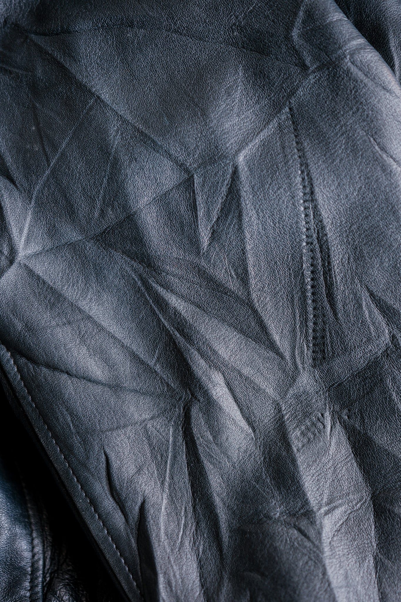 【~70's】French Air Force Pilot Leather Jacket With Chin Strap Size.96L "Full Set"