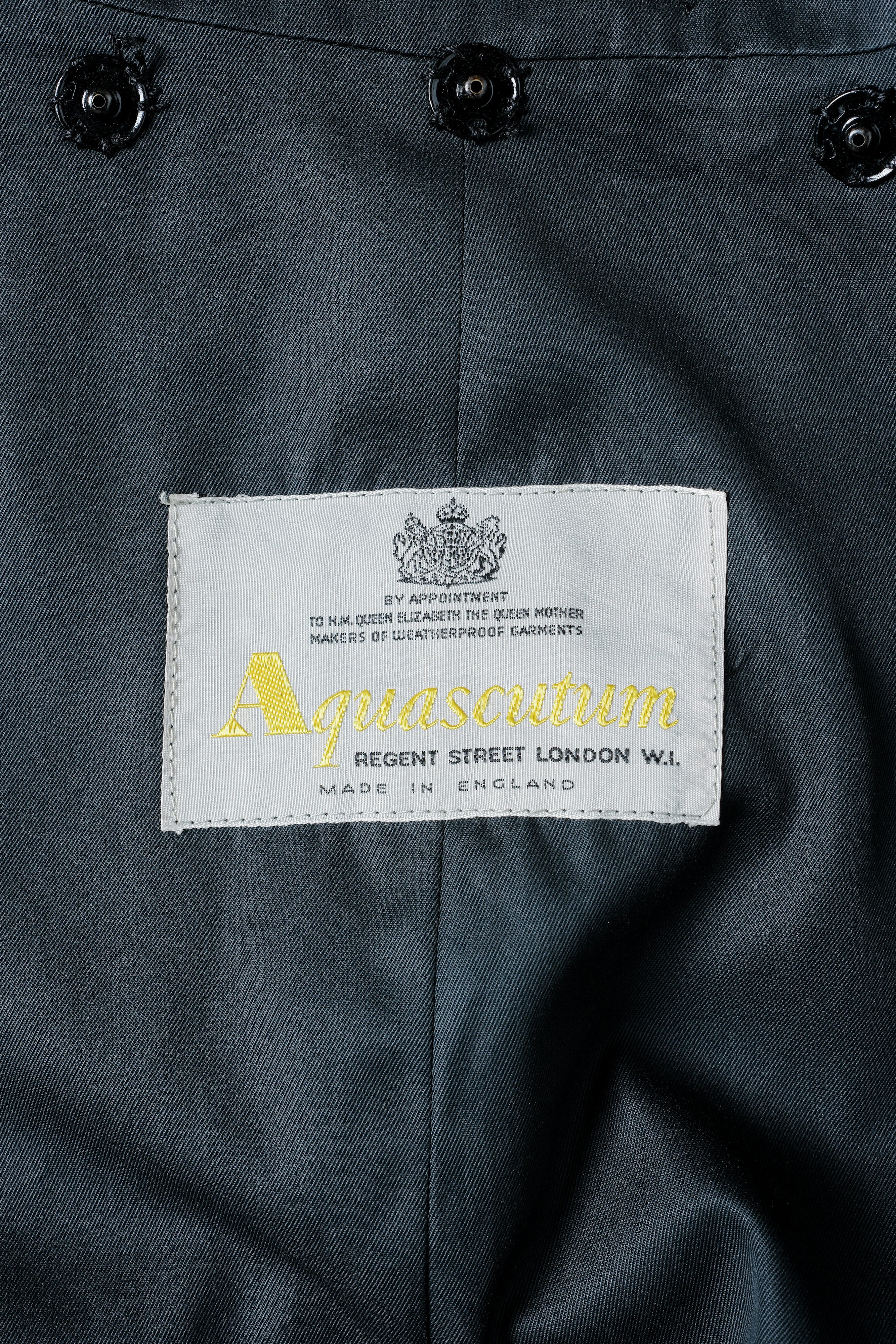 【~60's】Vintage Aquascutum Single Raglan Balmacaan Coat C100 Size.44REG "Aqua 5" "STEINHARDT 別注"