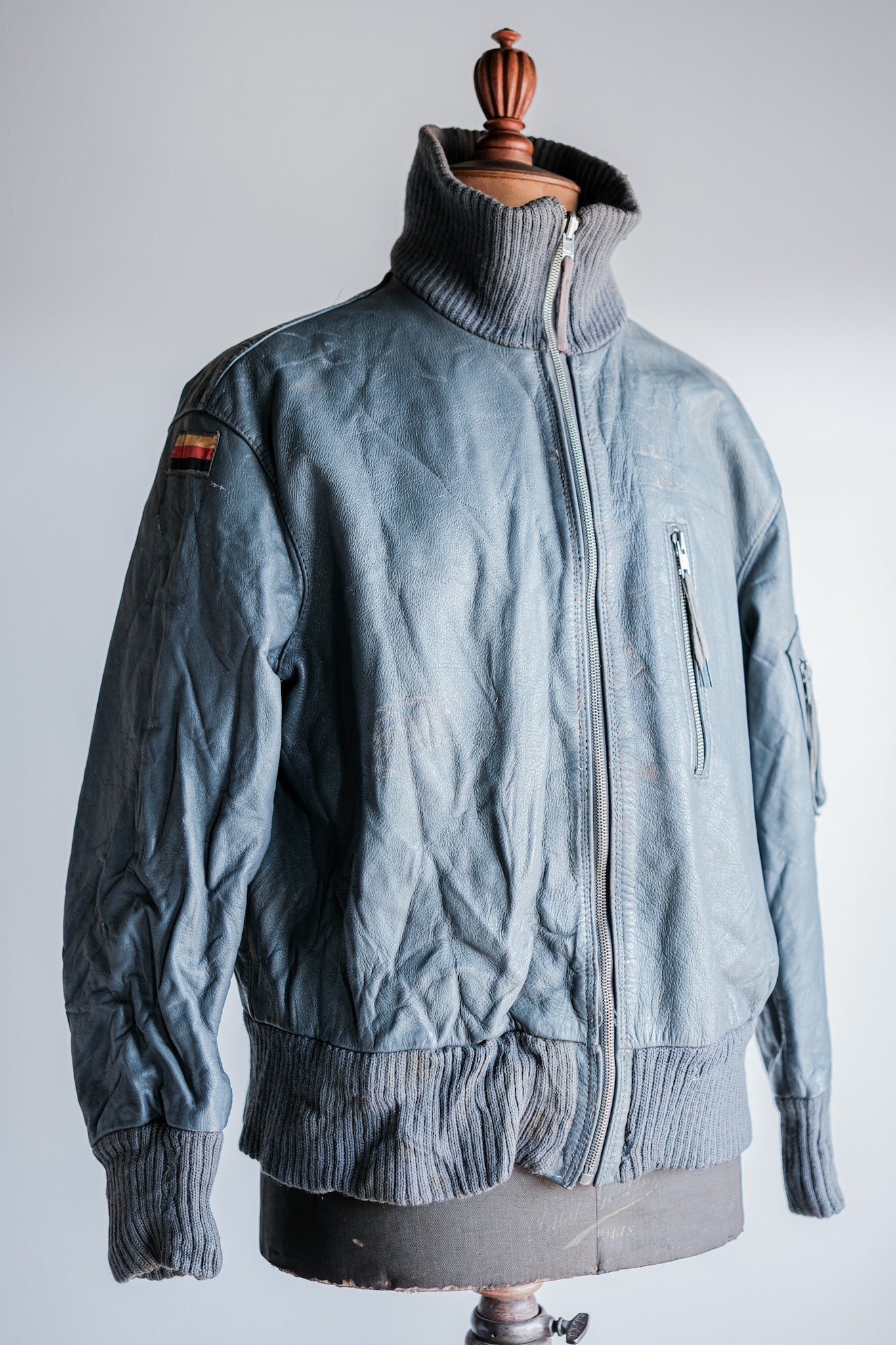 【~70’s】West German Air Force Pilot Leather Jacket Size.170/100