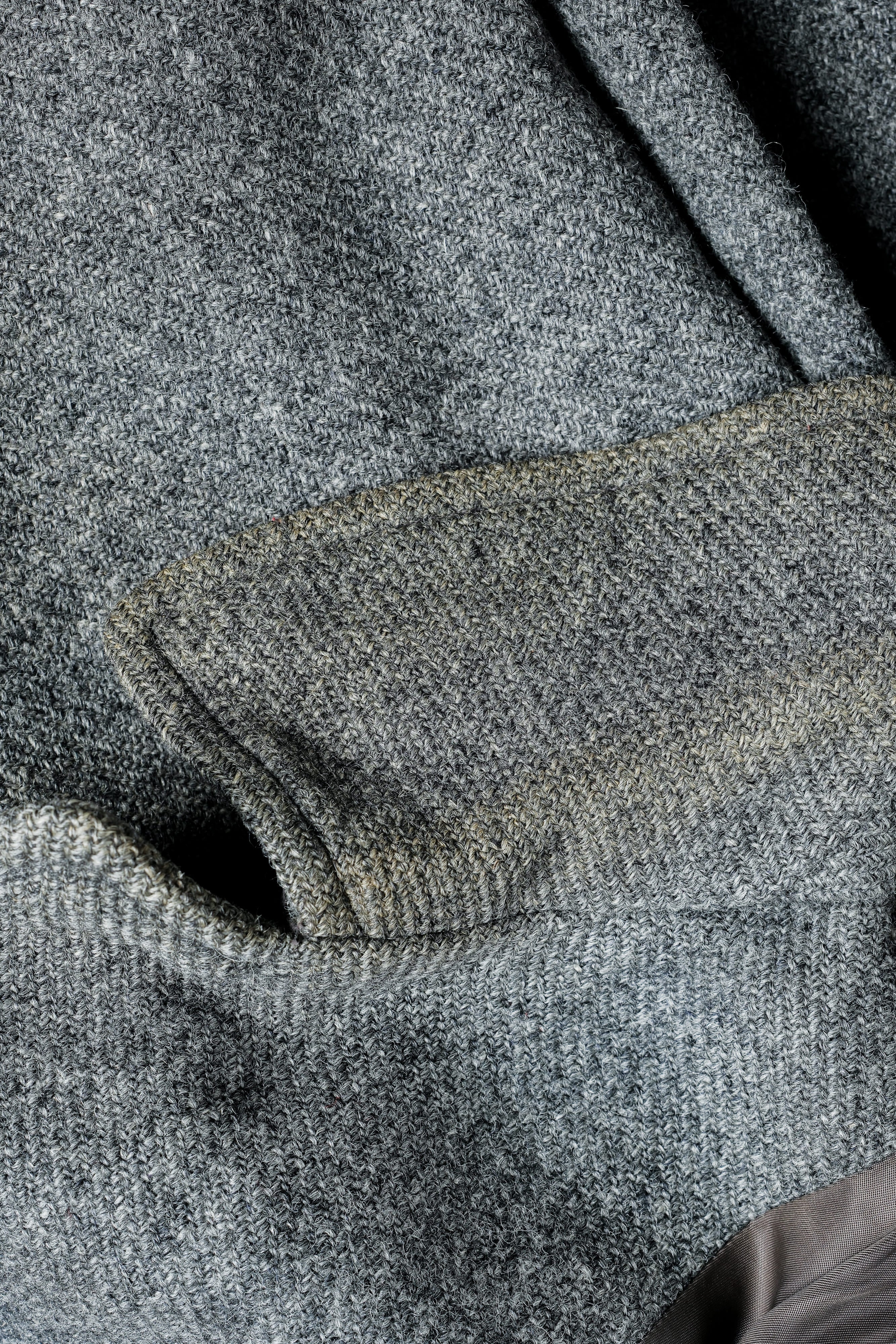 【~80's】Vintage Burberrys Saddle Shoulder Wool Balmacaan Coat Size.50RL "HARRIS TWEED" "Modified"