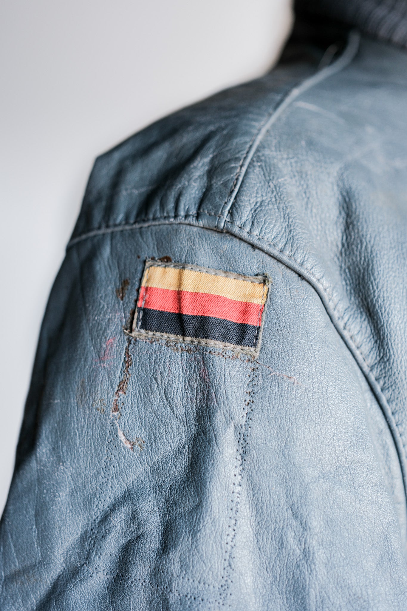 【~70’s】West German Air Force Pilot Leather Jacket Size.170/100