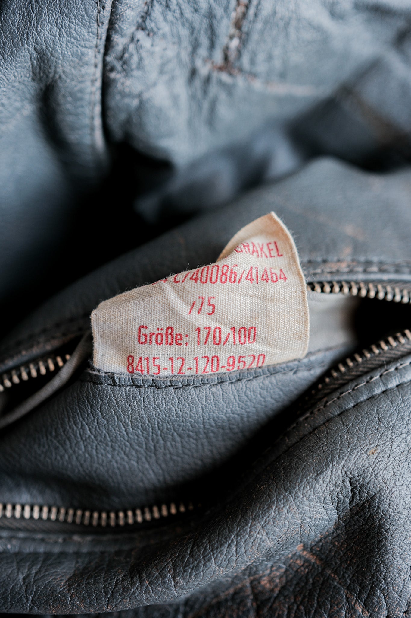 【~70’s】West German Air Force Pilot Leather Jacket Size.170/100