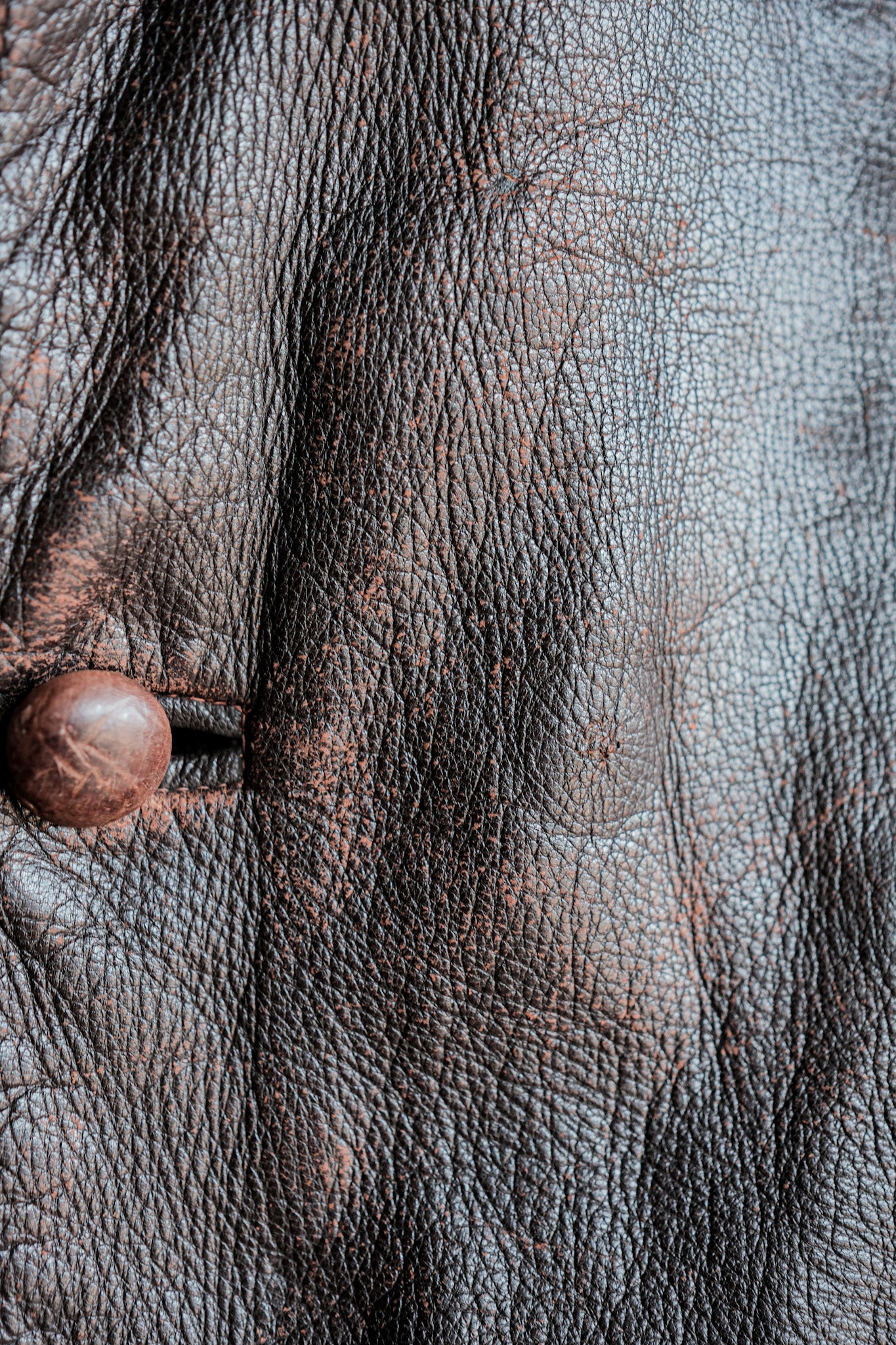 【~40's】French Vintage Brown Leather Jacket