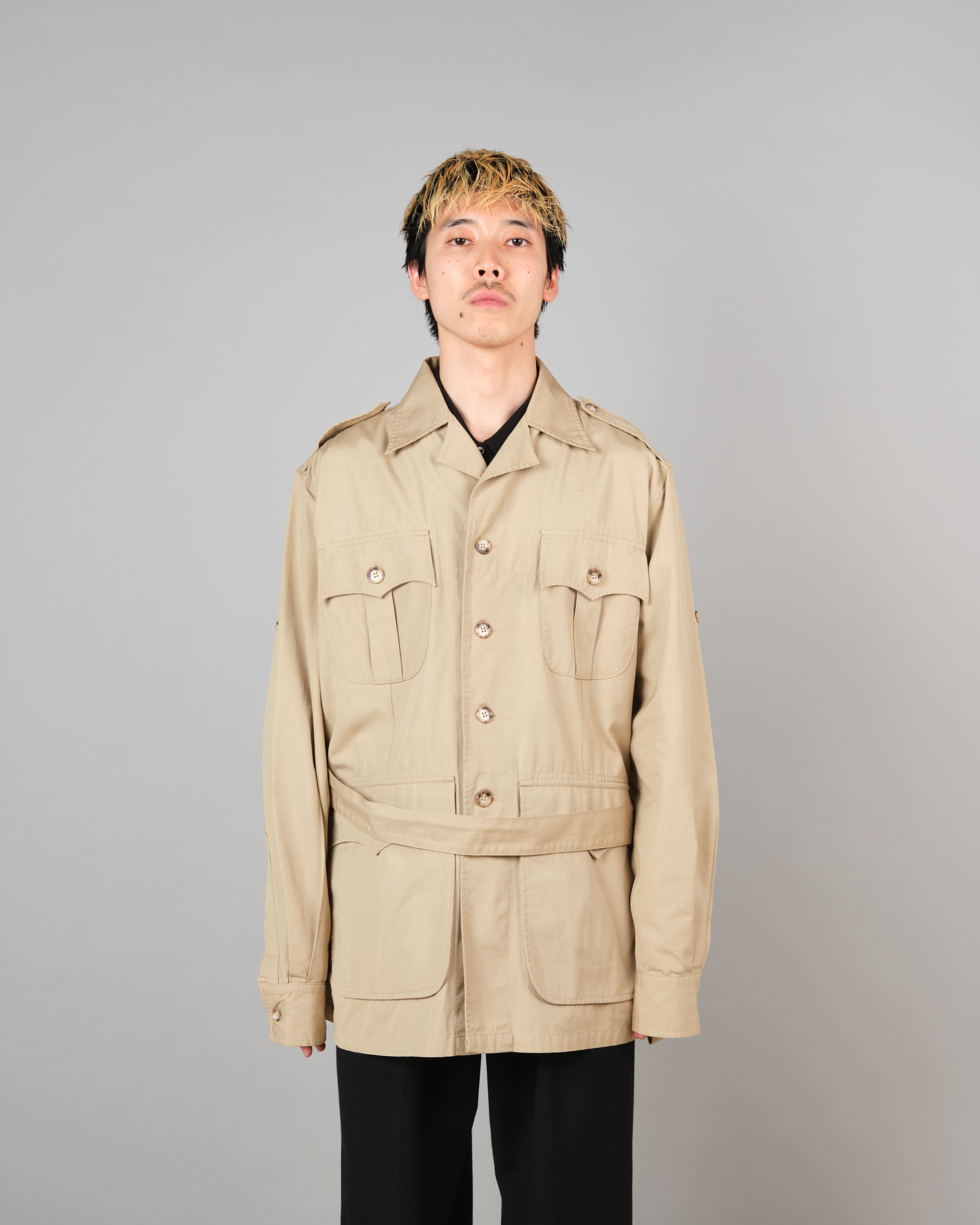 【~80's】Vintage Willis&Geiger Bush Poplin Safari Jacket Size.42 "Made in U.S.A."