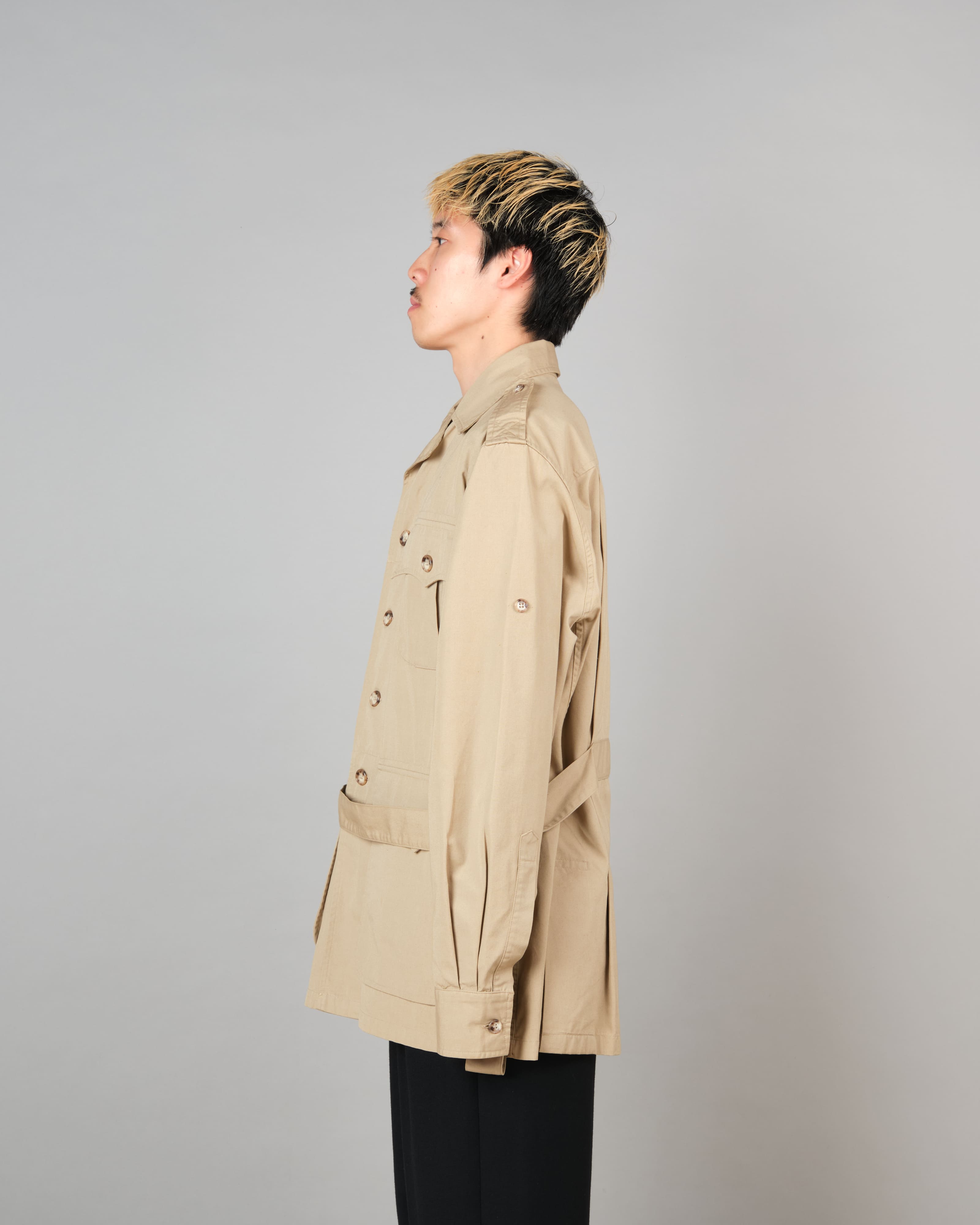 【~80's】Vintage Willis&Geiger Bush Poplin Safari Jacket Size.42 "Made in U.S.A."