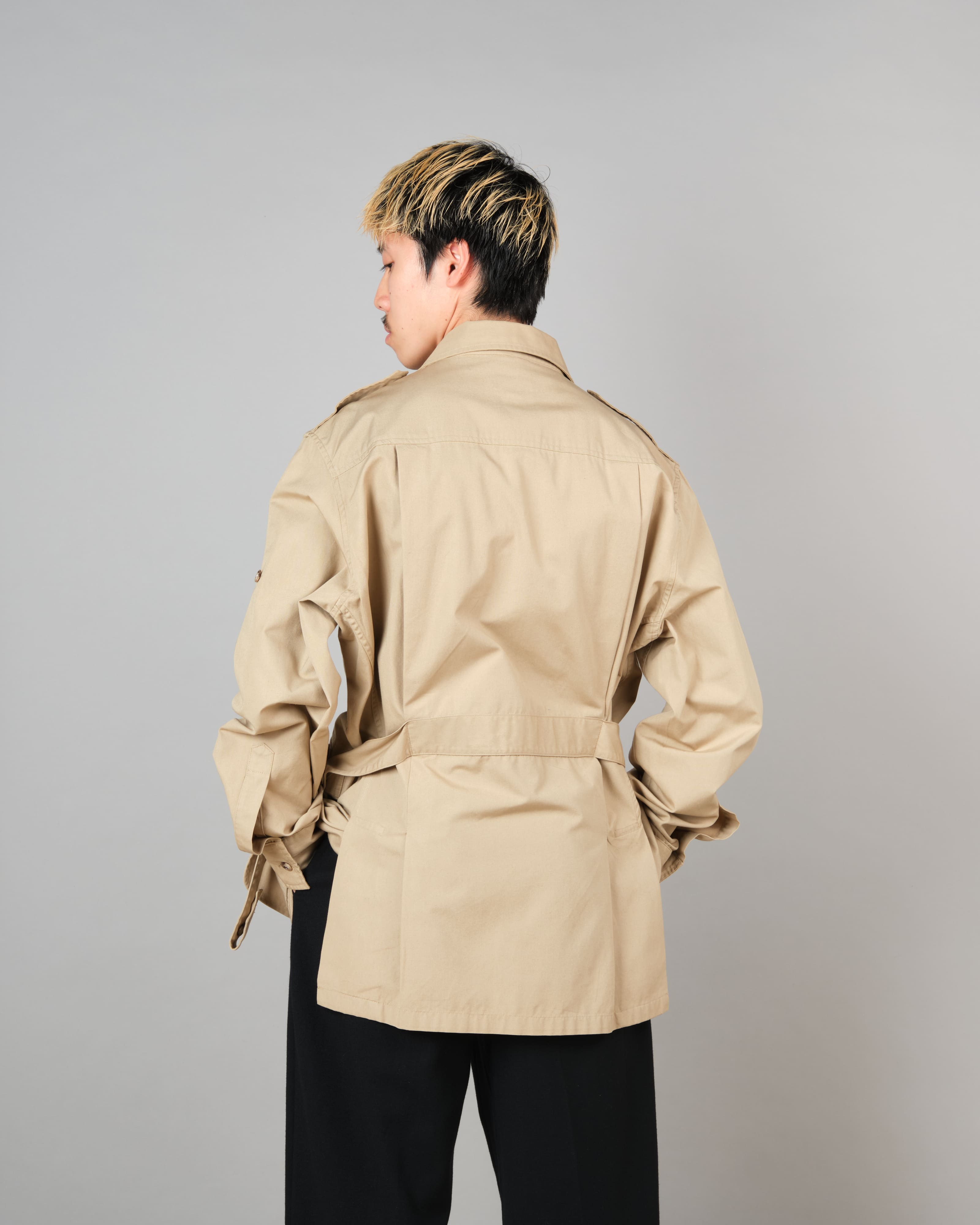 【~80's】Vintage Willis&Geiger Bush Poplin Safari Jacket Size.42 "Made in U.S.A."