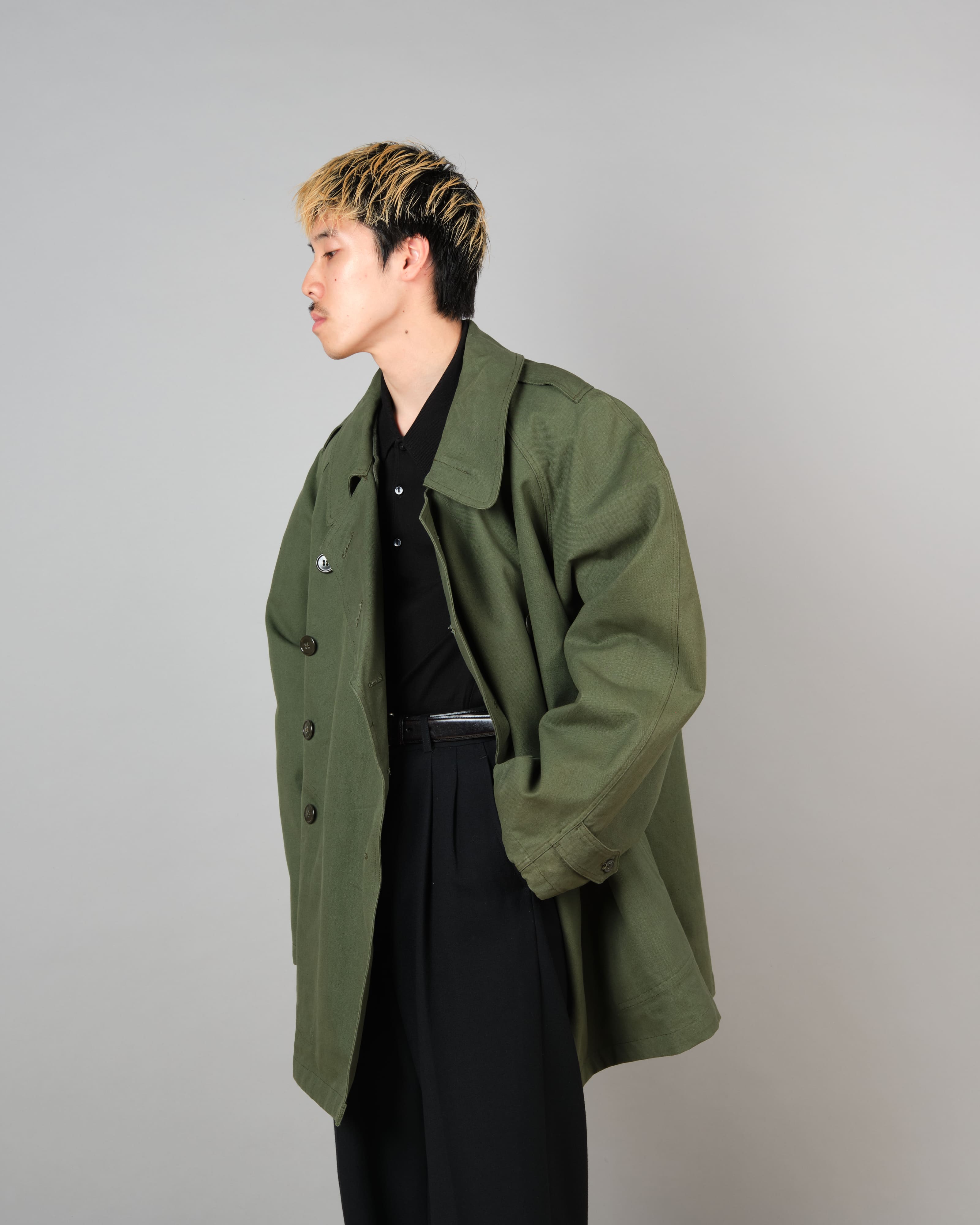 【~50's】French Air Force M38 Double Breasted Motorcycle Jacket With Liner Size.96-100 "Dead Stock"