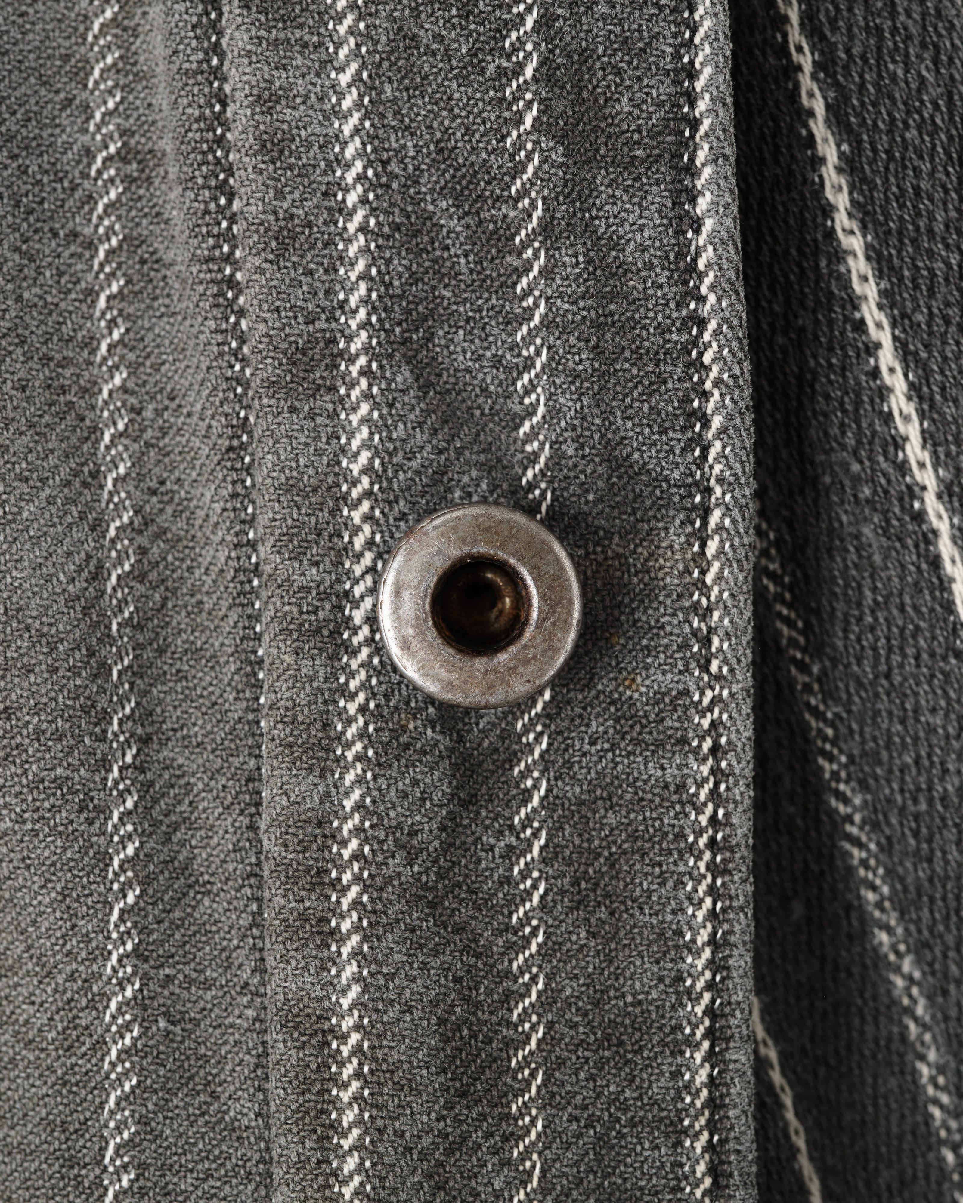 【~40’s】French Vintage Cotton Striped Work Pants "Le Mont St Michel"