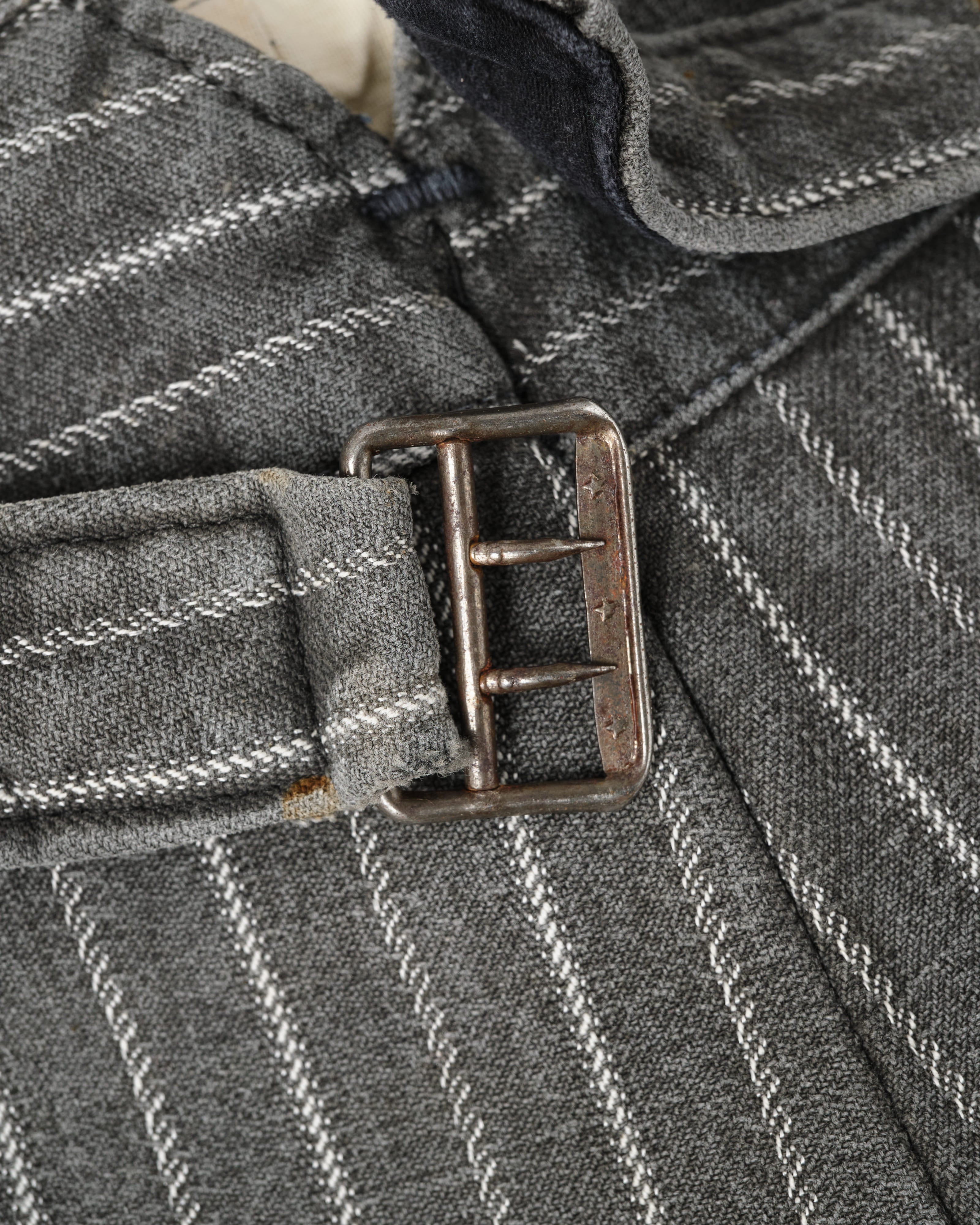 【~40’s】French Vintage Cotton Striped Work Pants "Le Mont St Michel"