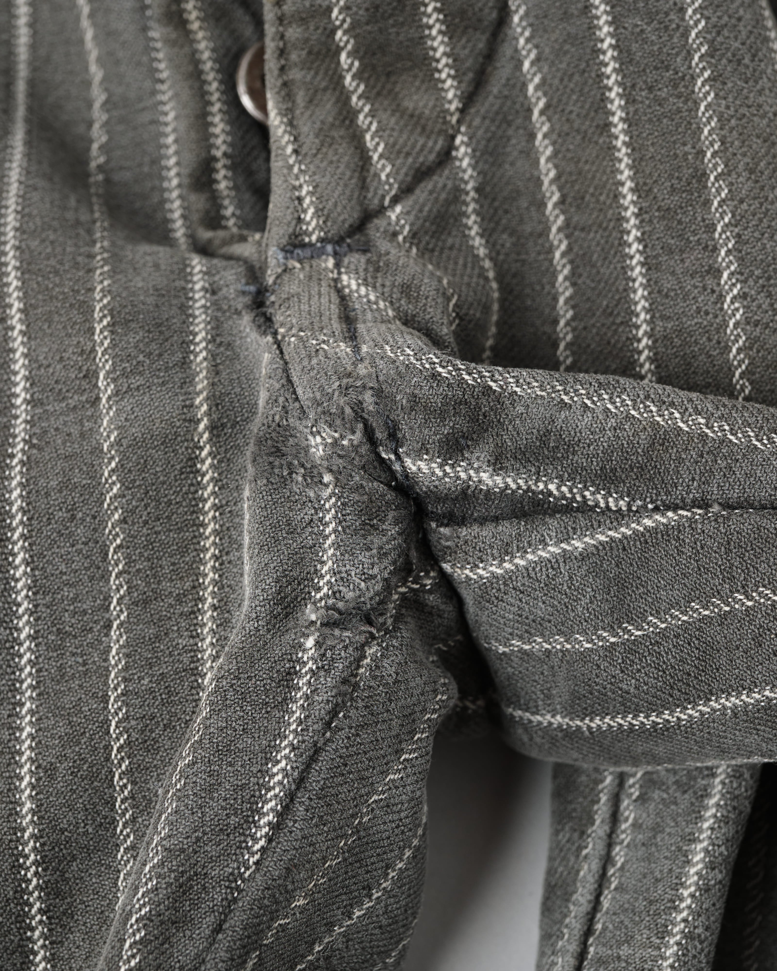 【~40’s】French Vintage Cotton Striped Work Pants "Le Mont St Michel"