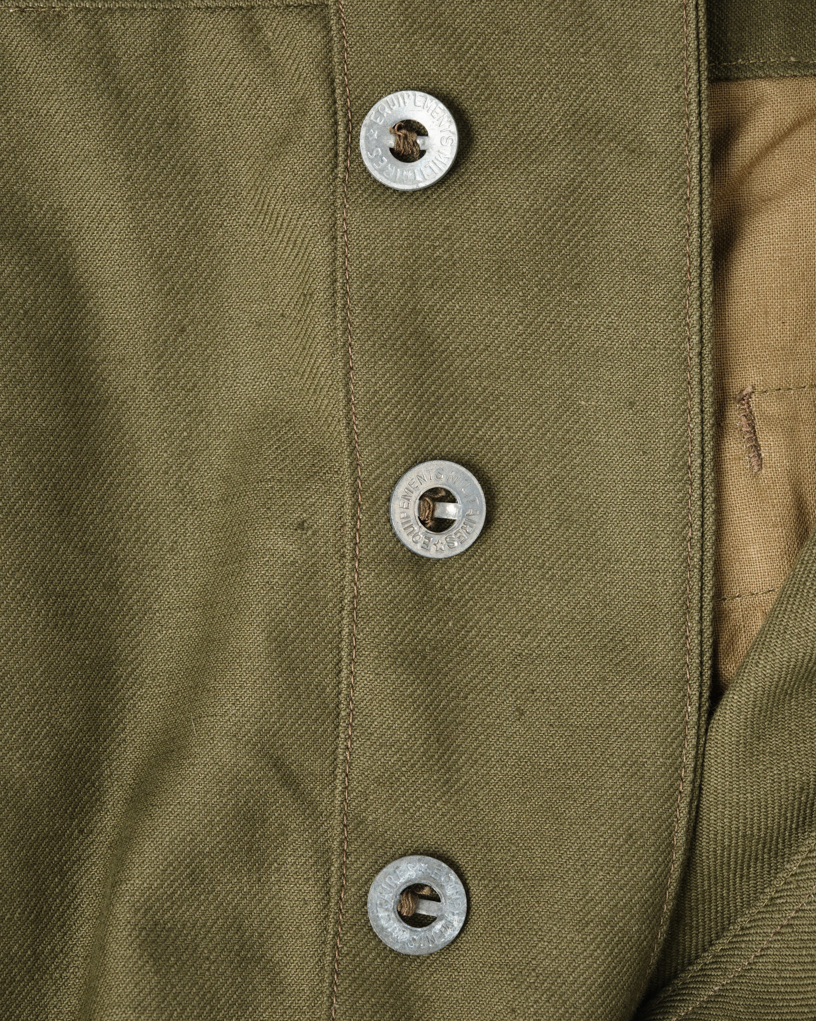【~40's】French Army M47 Field Trousers With 3 Top Buttons Size.100XC "1st Type" "Dead Stock"