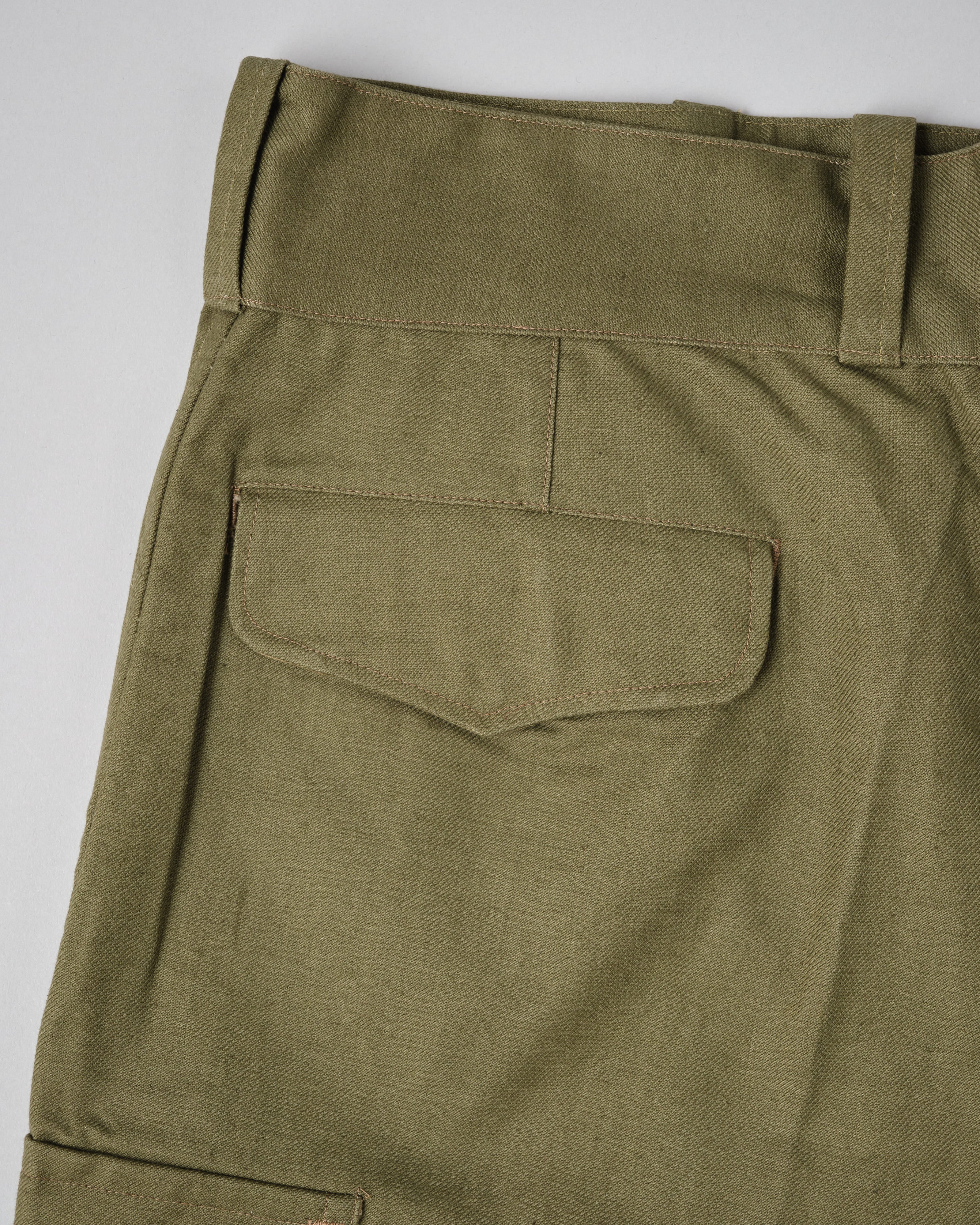 【~40's】French Army M47 Field Trousers With 3 Top Buttons Size.100XC "1st Type" "Dead Stock"