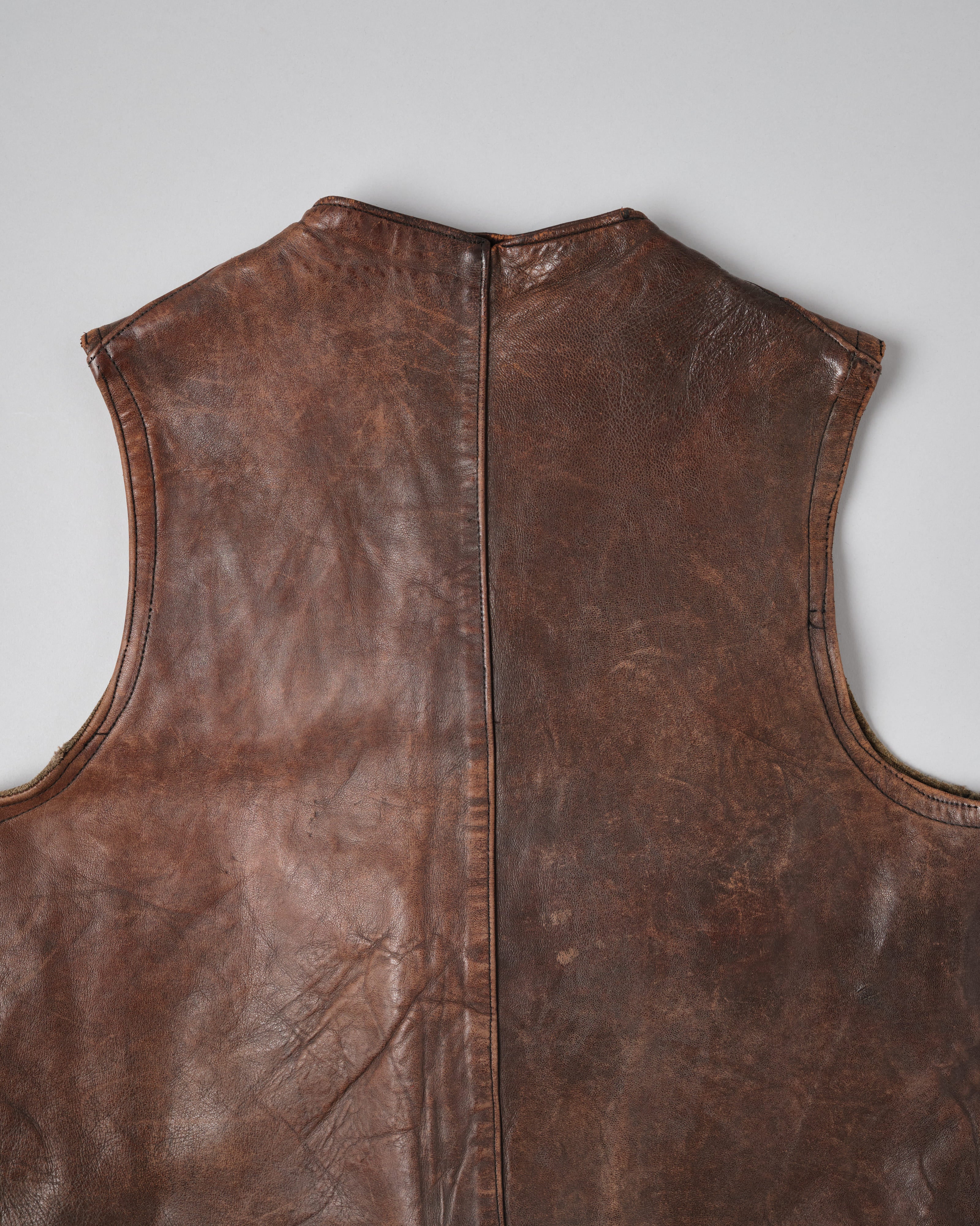 【~40's】French Army Cavalier Leather Vest