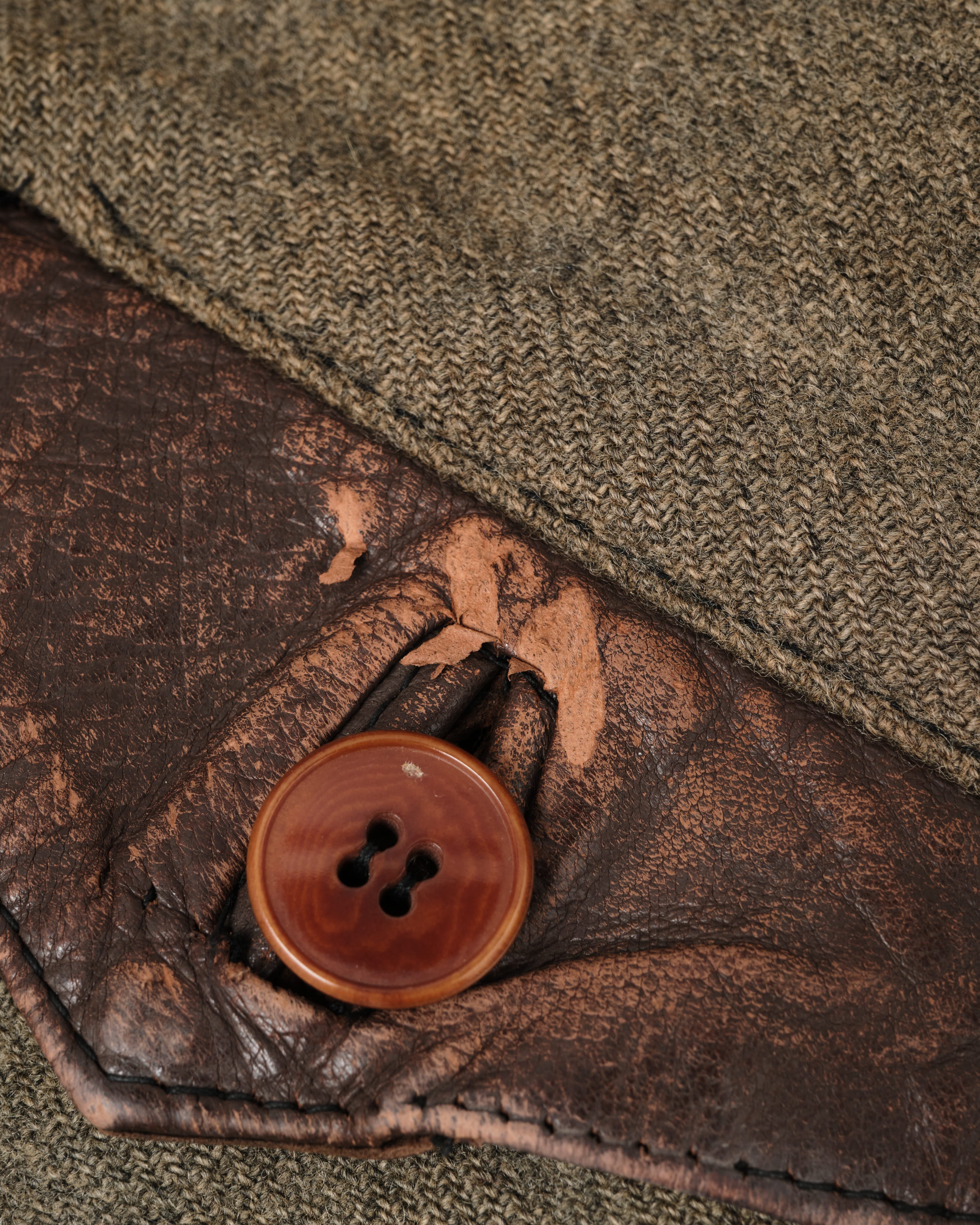【~40's】French Army Cavalier Leather Vest