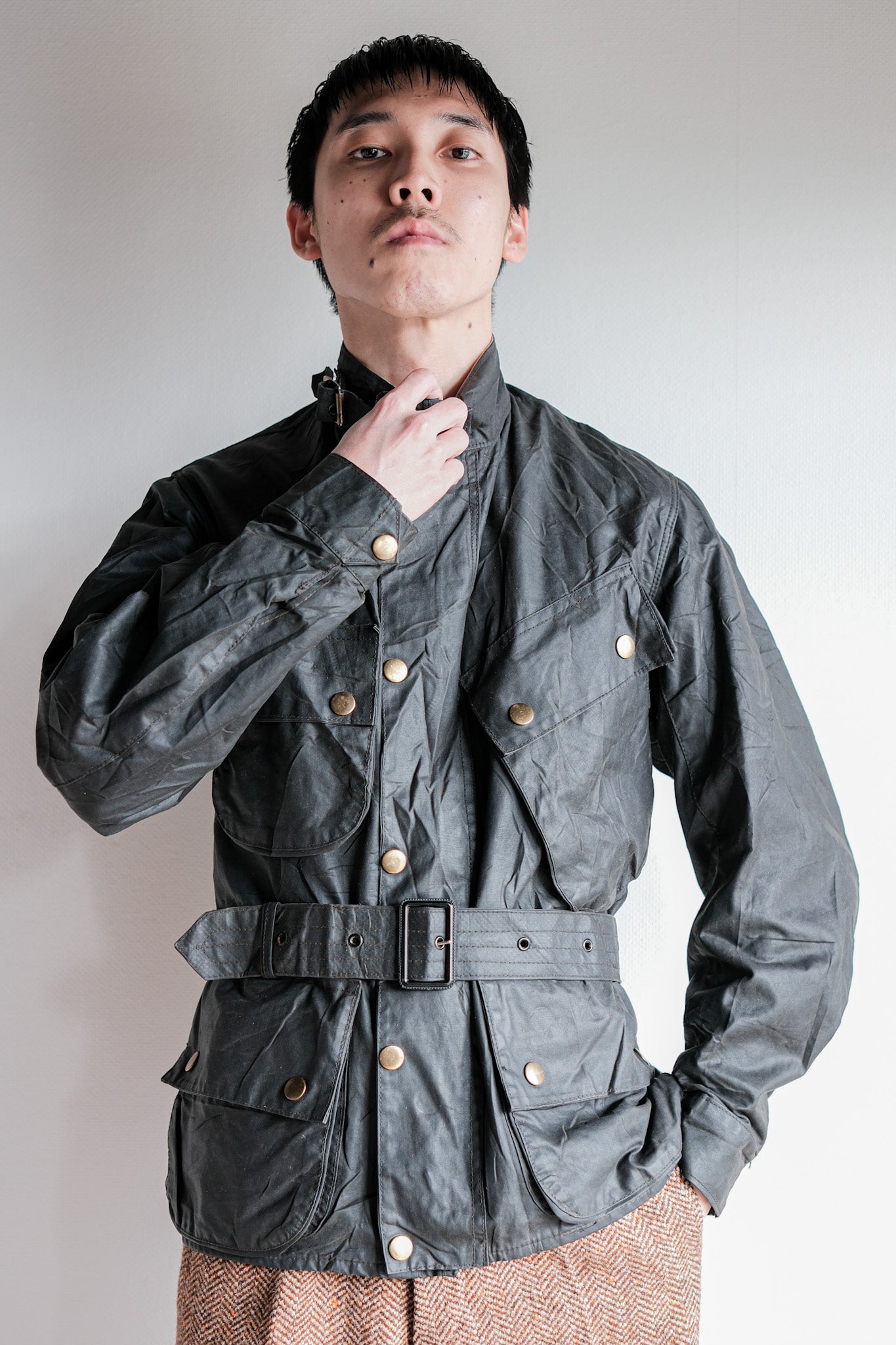 【~70's】Vintage Barbour "INTERNATIONAL LIGHTWEIGHT SUIT" Yellow Label Size.34