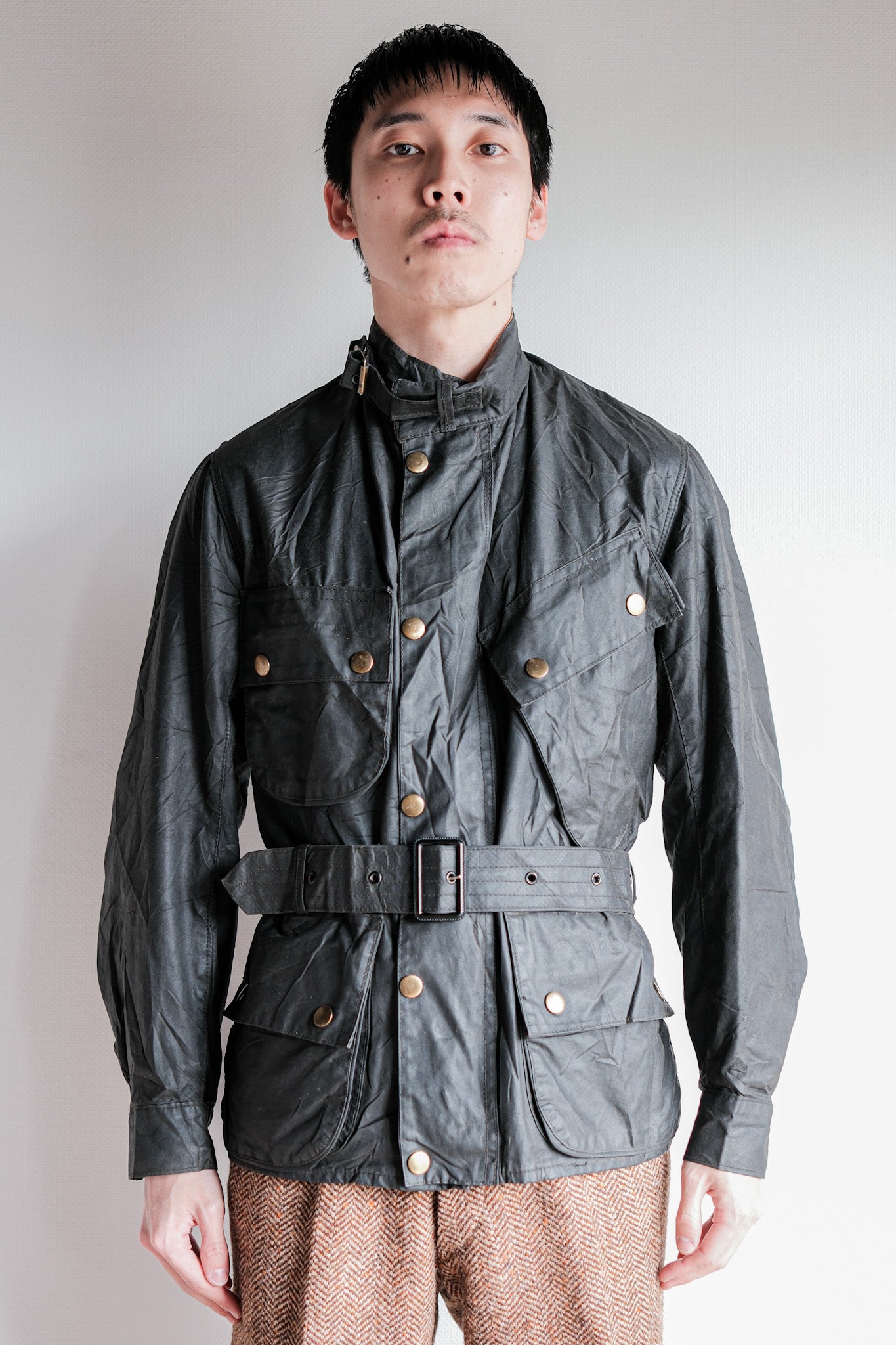 【~70's】Vintage Barbour "INTERNATIONAL LIGHTWEIGHT SUIT" Yellow Label Size.34