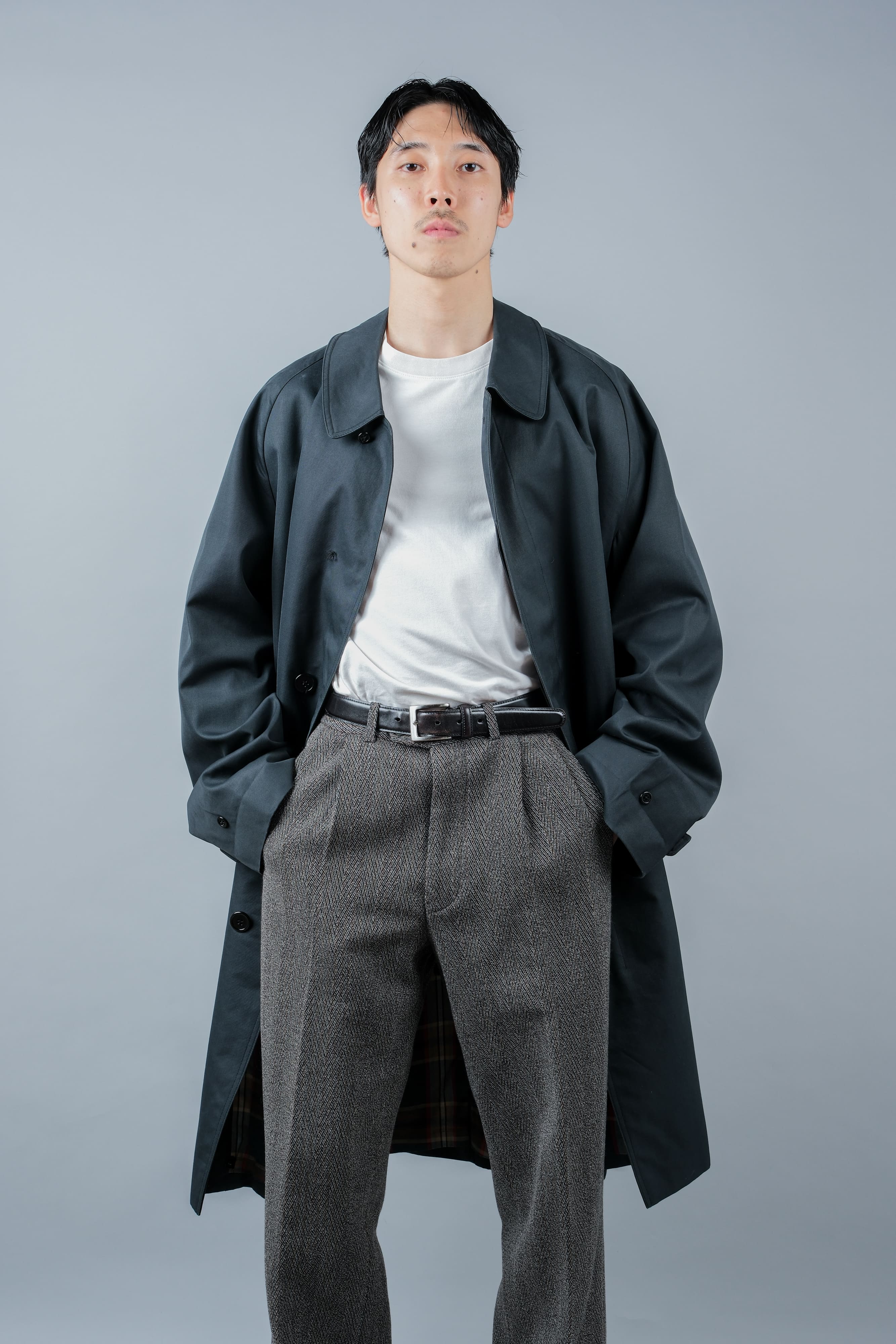 【~60's】Vintage Aquascutum Single Raglan Balmacaan Coat C100 Size.44REG "Aqua 5" "STEINHARDT 別注"