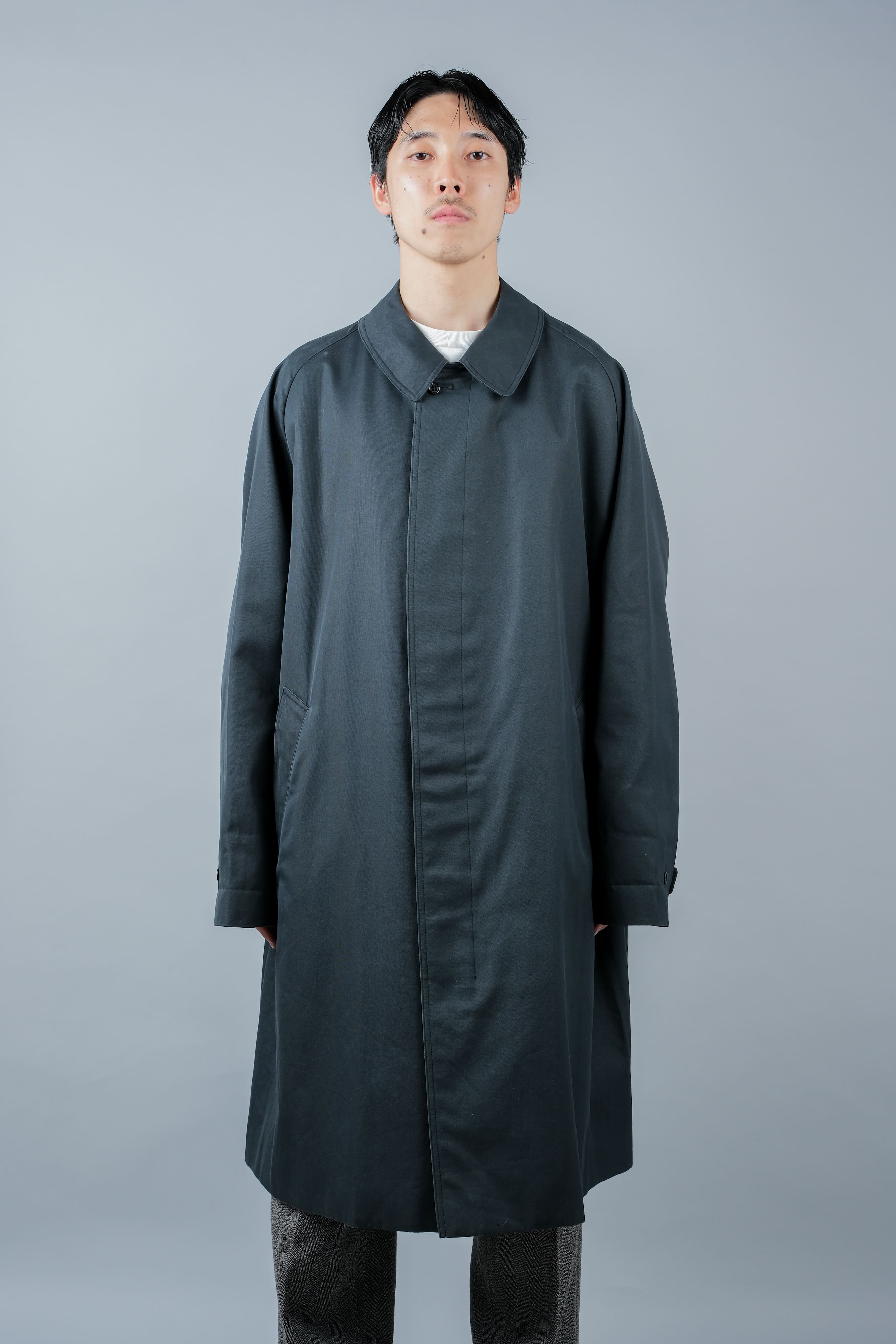【~60's】Vintage Aquascutum Single Raglan Balmacaan Coat C100 Size.44REG "Aqua 5" "STEINHARDT 別注"