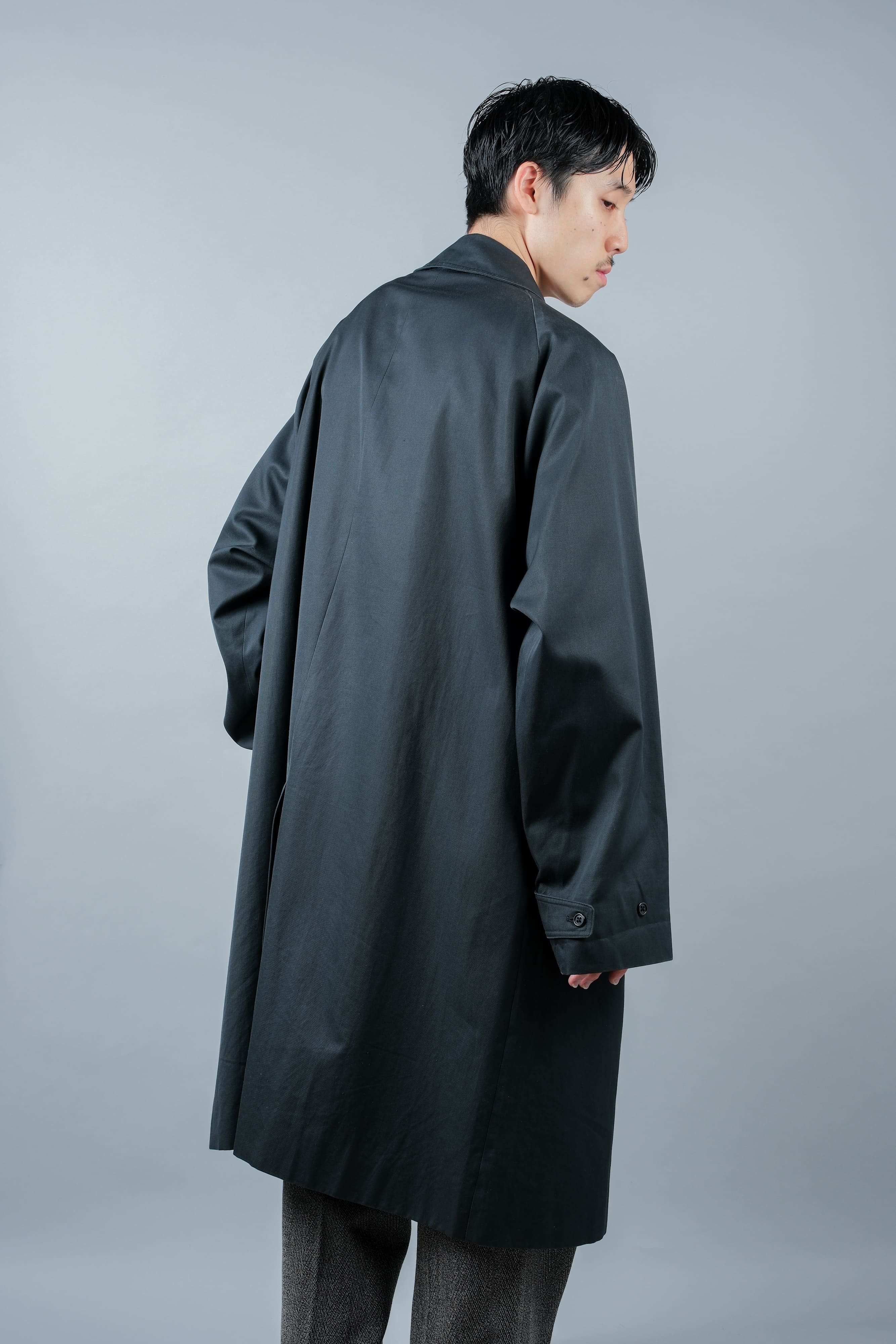 【~60's】Vintage Aquascutum Single Raglan Balmacaan Coat C100 Size.44REG "Aqua 5" "STEINHARDT 別注"