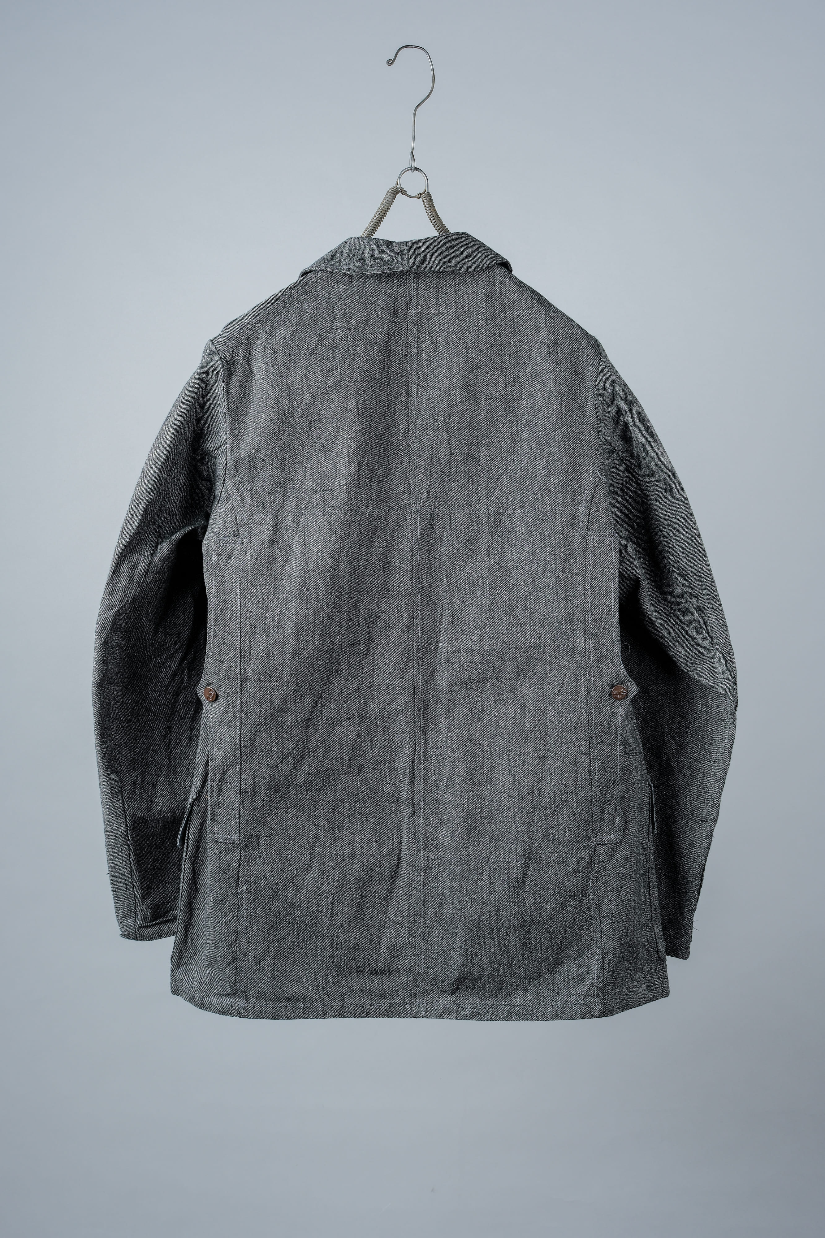 【~30’s】French Vintage Salt & Pepper Cotton Twill Hunting Jacket