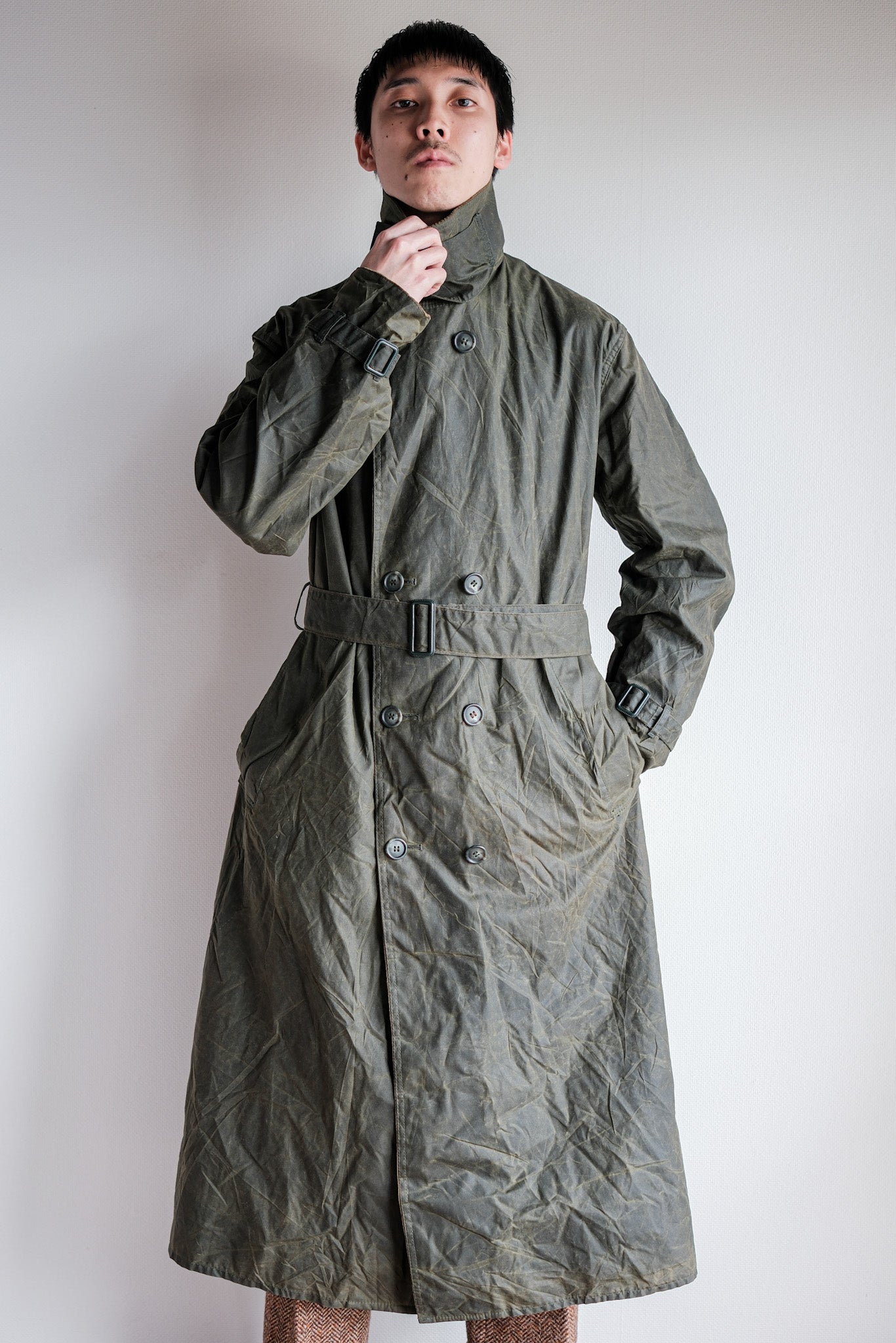 【~90's】Vintage Barbour "TRENCH COAT" 3 Crest