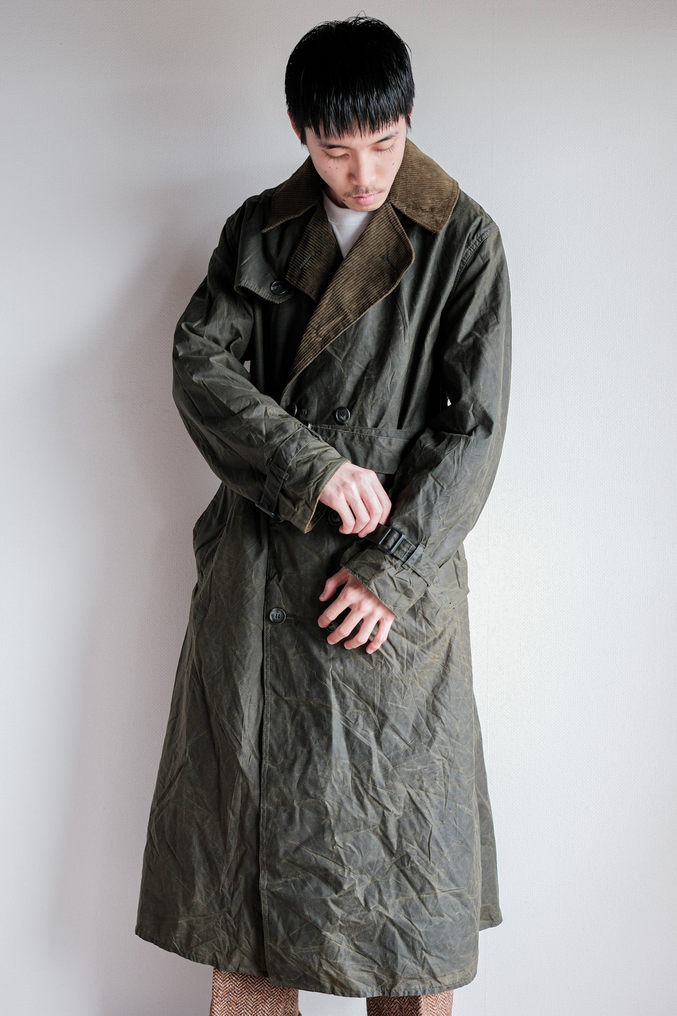 【~90's】Vintage Barbour "TRENCH COAT" 3 Crest
